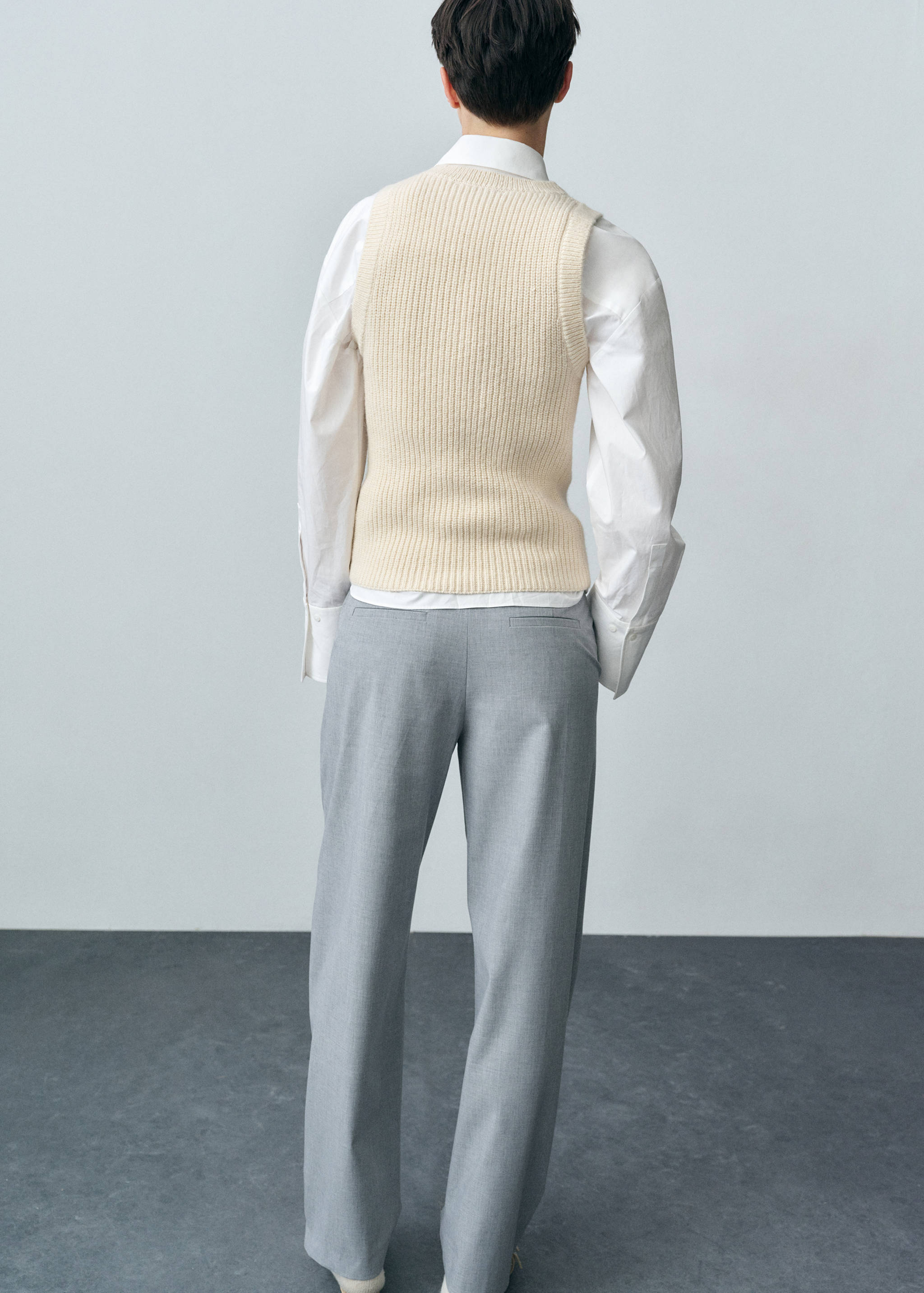 Ribbed wool-blend top - Reverse of the article