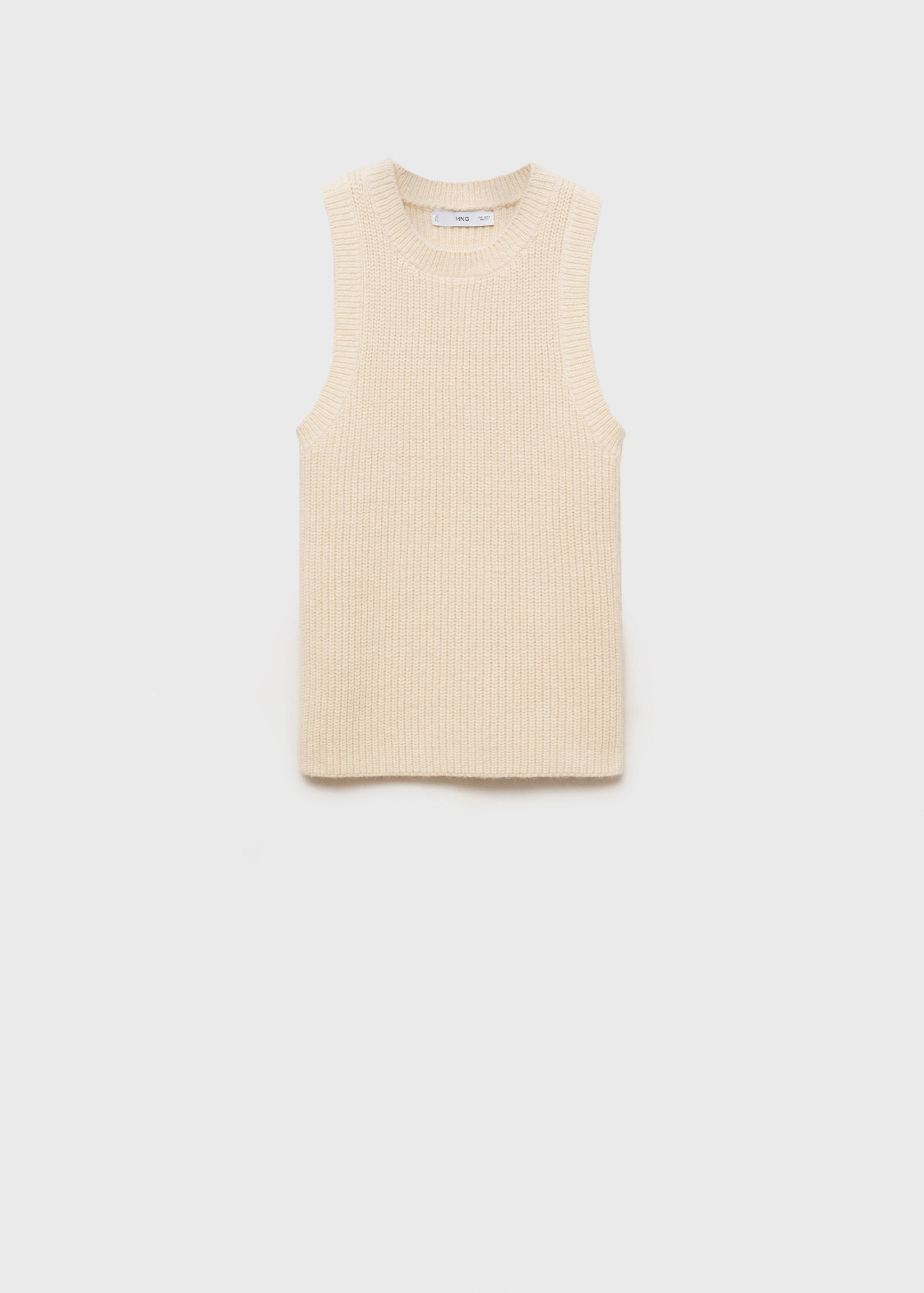 Ribbed wool-blend top - Article without model