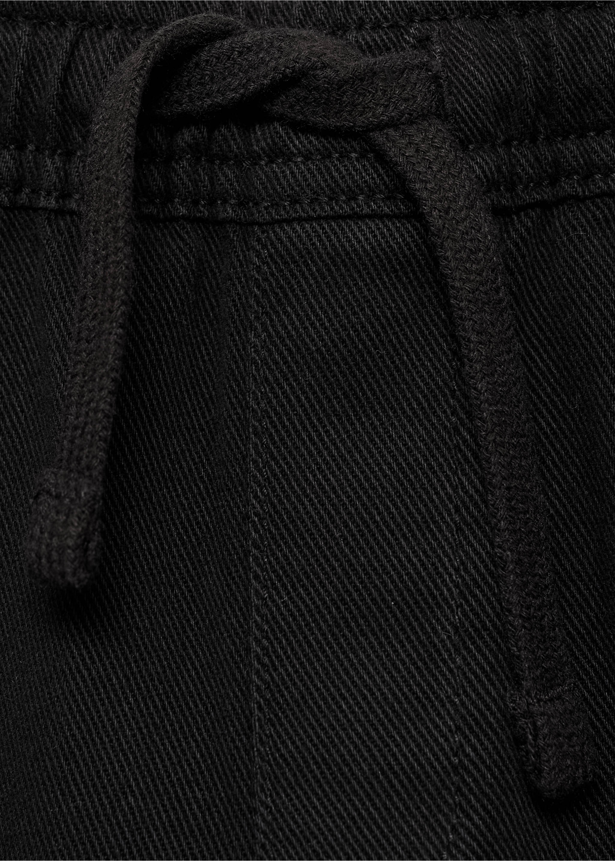 Straight cargo pants - Details of the article 8, Black. Ref: 87083272-00.