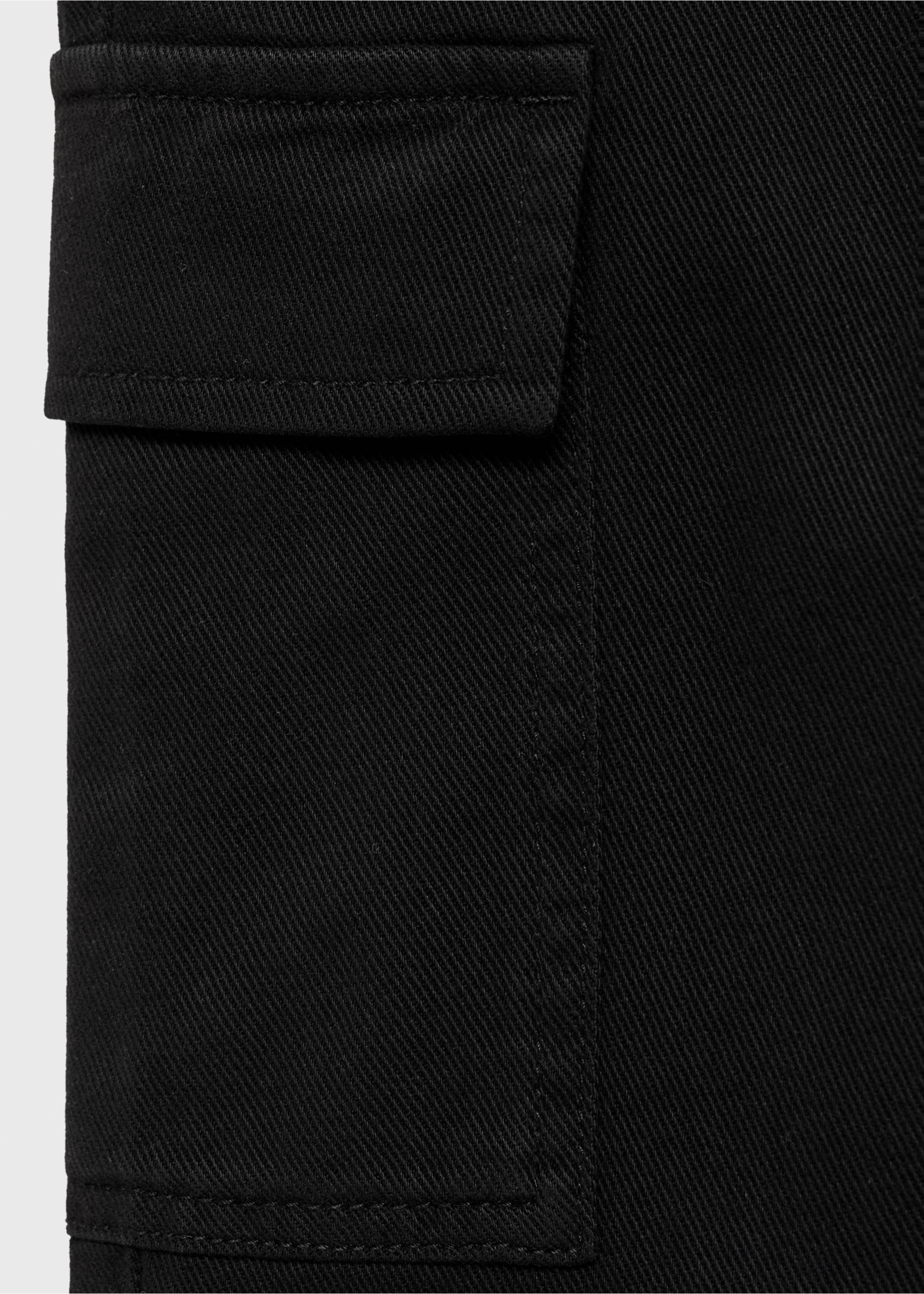 Straight cargo pants - Details of the article 0, Black. Ref: 87083272-00.