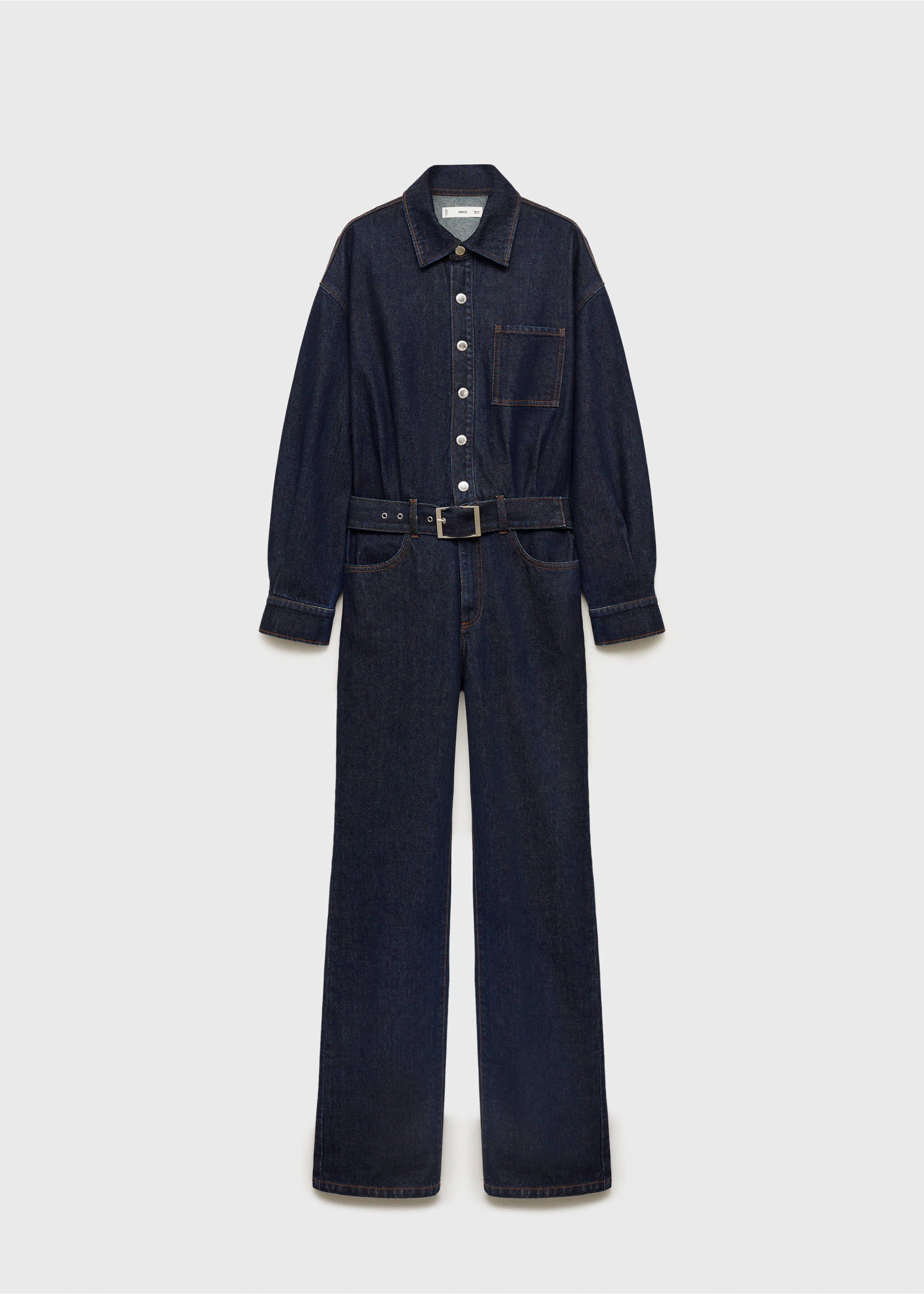 Kombinezon z denimu rinse wash z paskiem - Artykuł bez modela/modelki, Niebieski. Ref: 87083273-00.