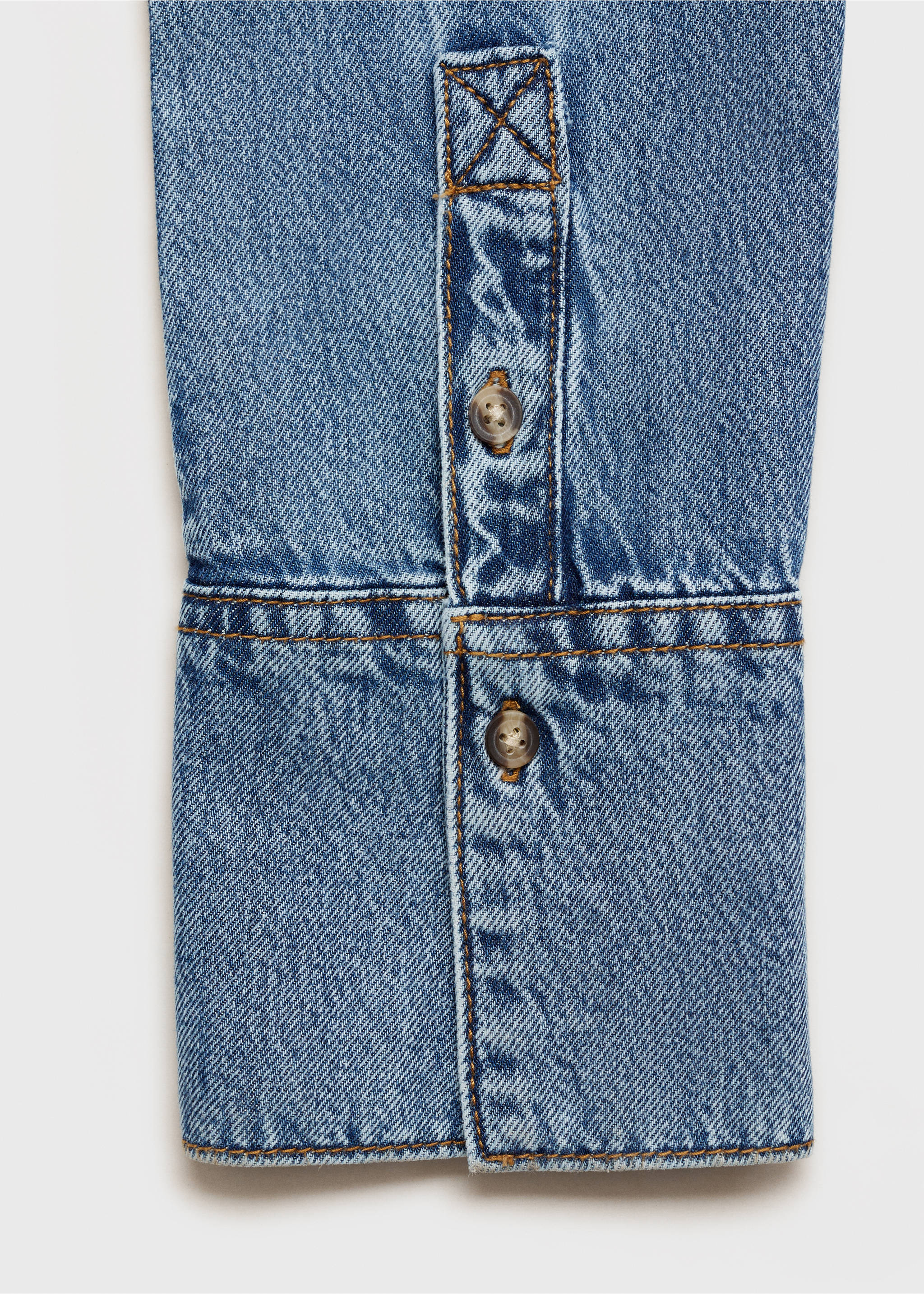 Camisa texana llaç - Detall de l'article 0, Blau mitjà. Ref: 87083275-00.