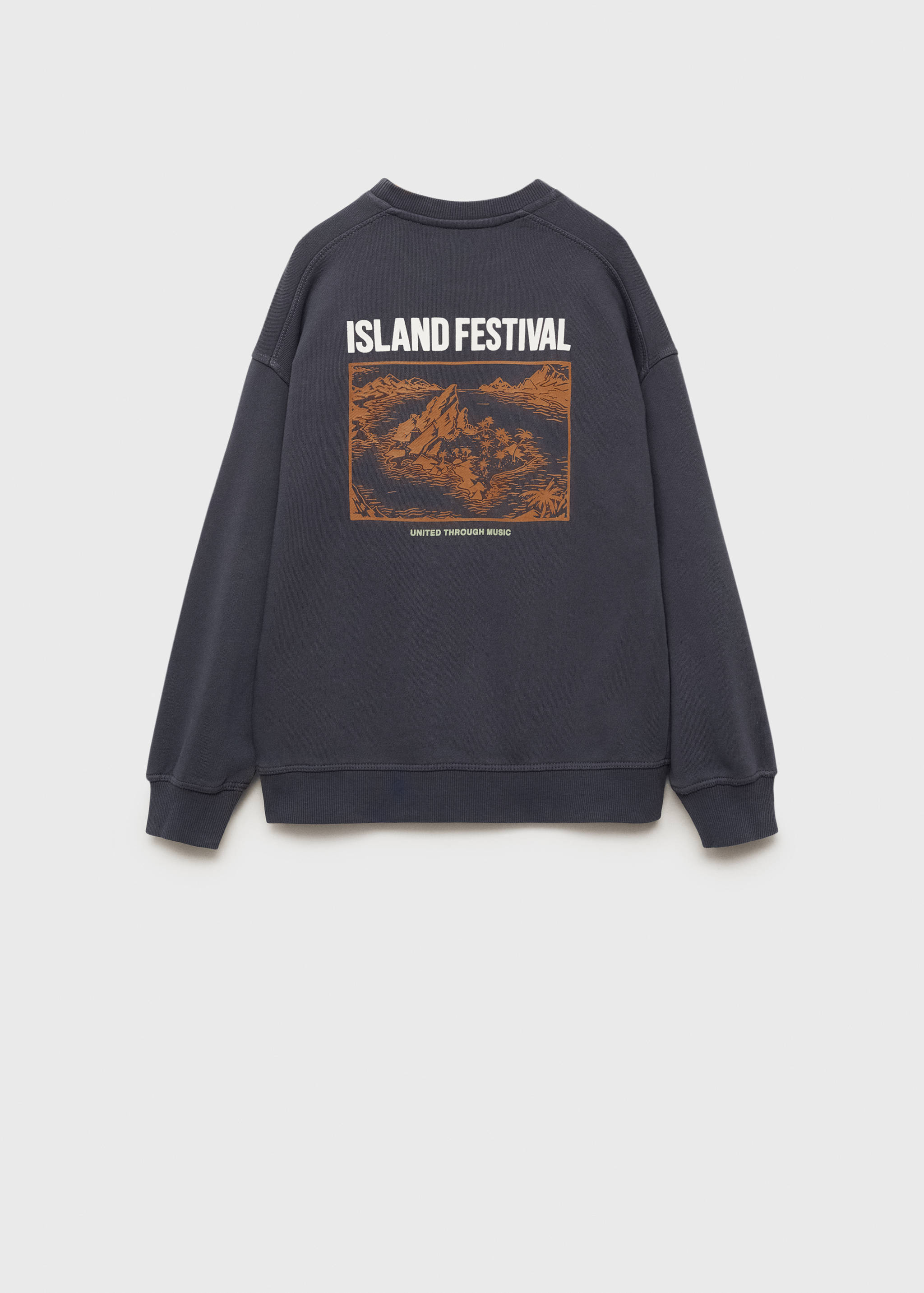 Baumwoll-Sweatshirt mit Tasche - Rückseite des Artikels