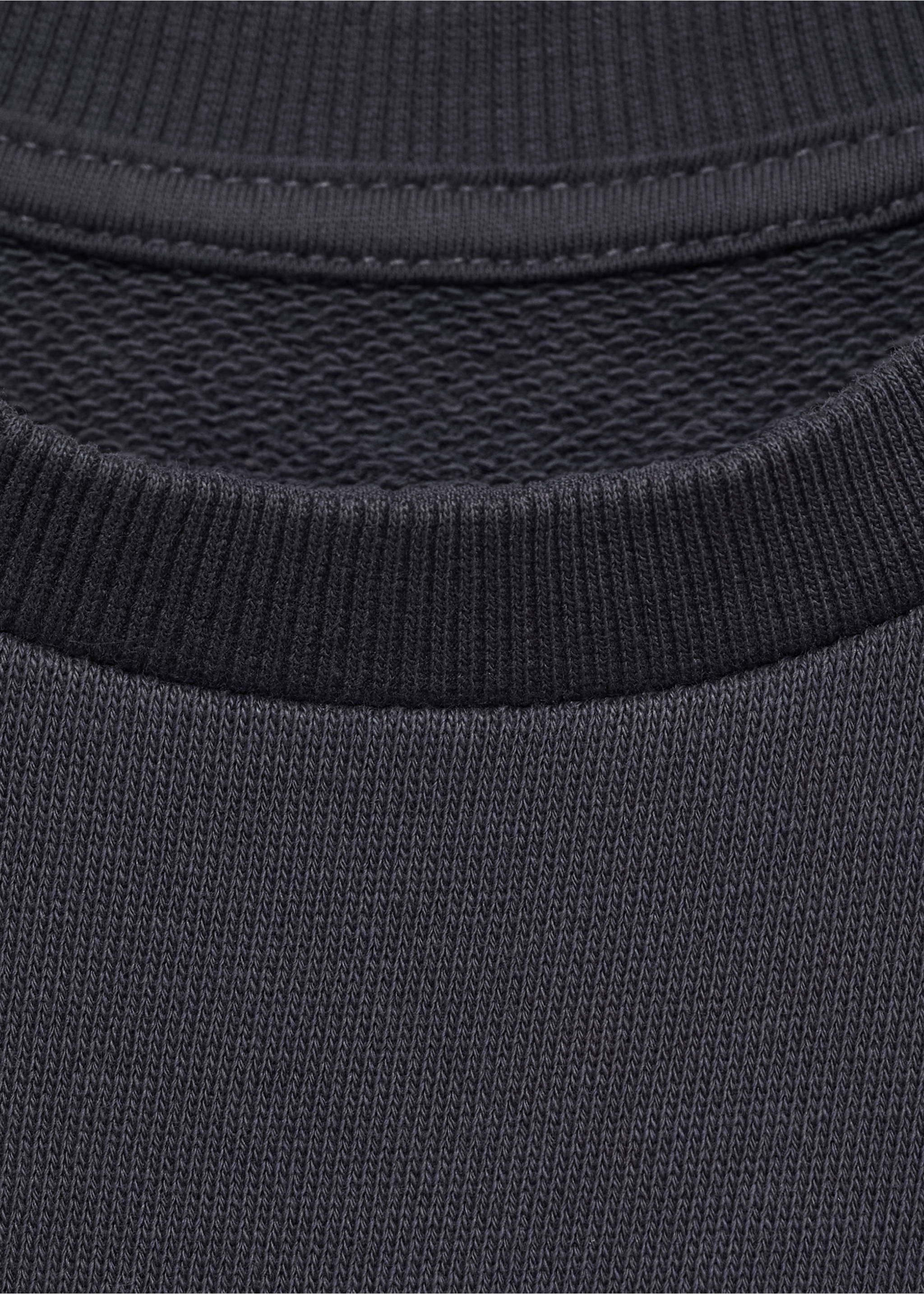 Baumwoll-Sweatshirt mit Tasche - Detail des Artikels 8, Anthrazit. Ref: 87083276-00.