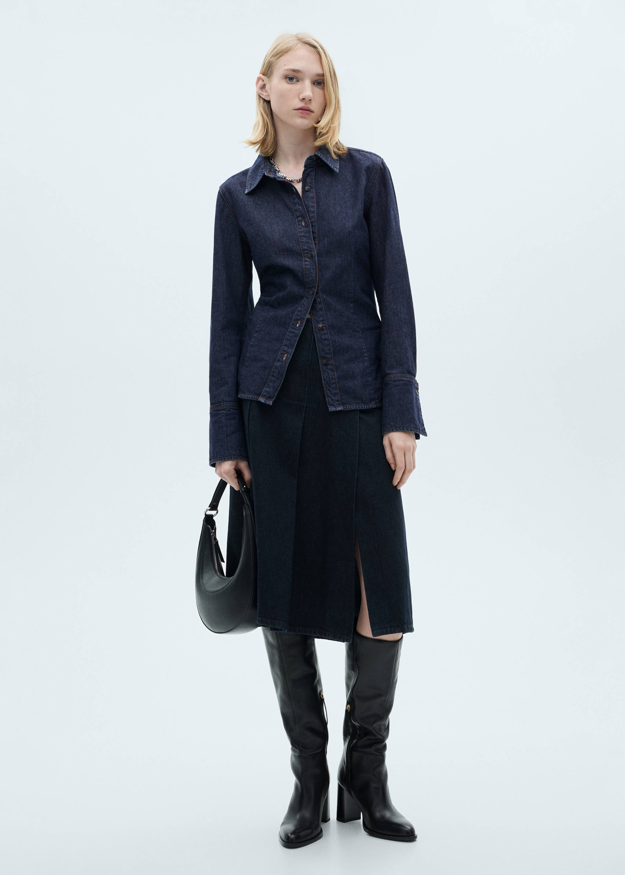 Rinse-wash denim shirt - General plane