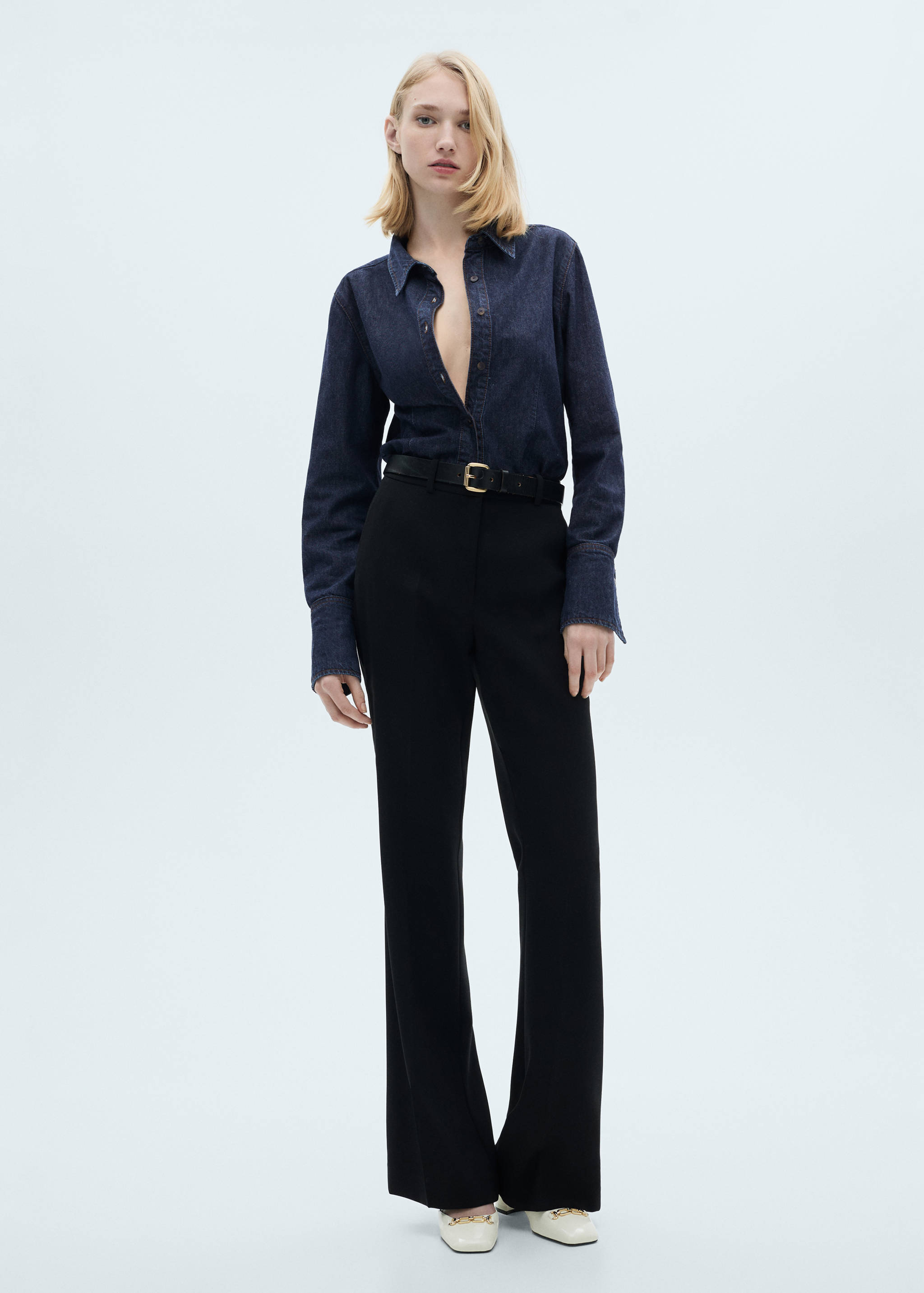 Rinse-wash denim shirt - Details of the article 2