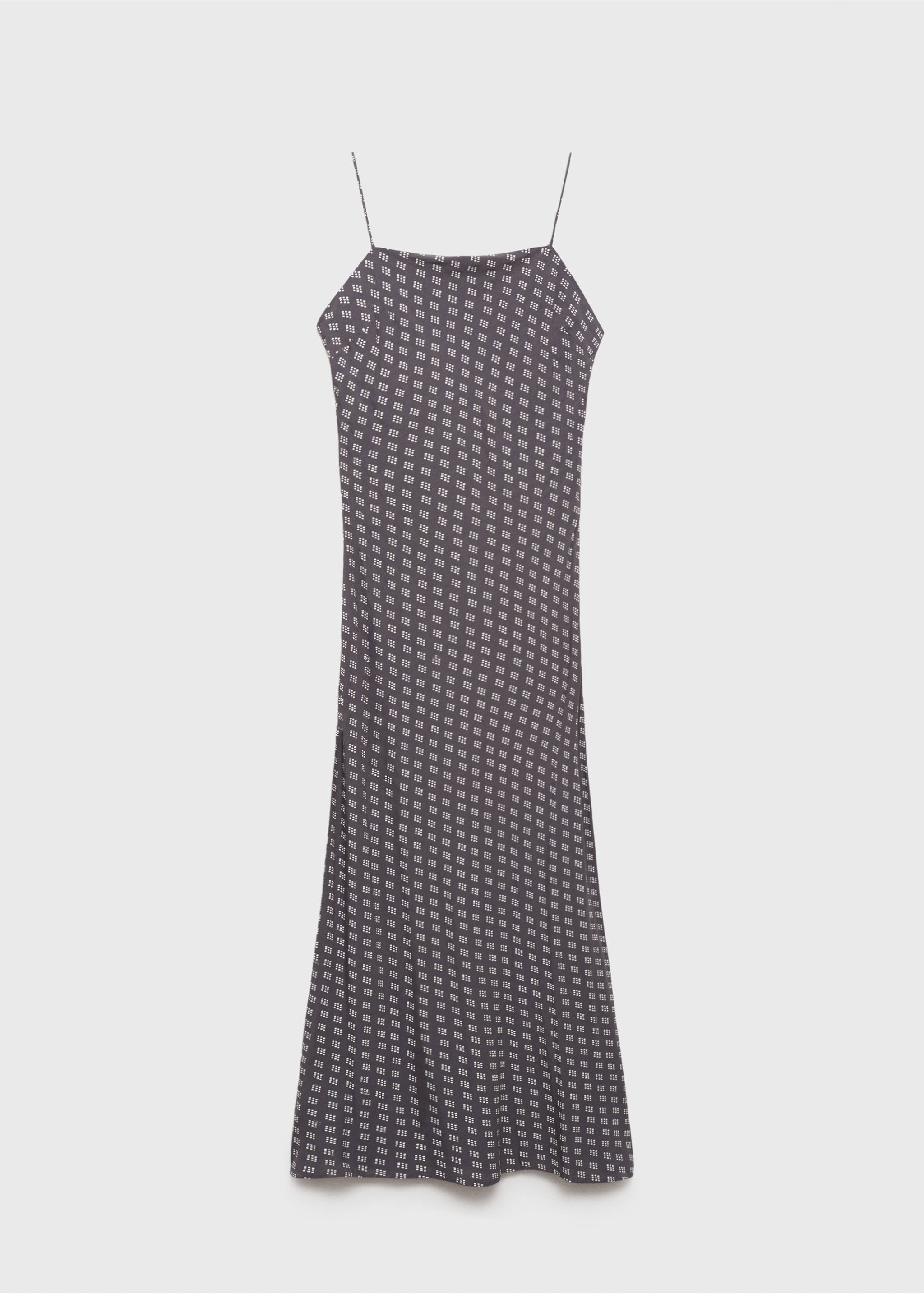 Long printed dress - Article without model, Charcoal. Ref: 87083279-00.