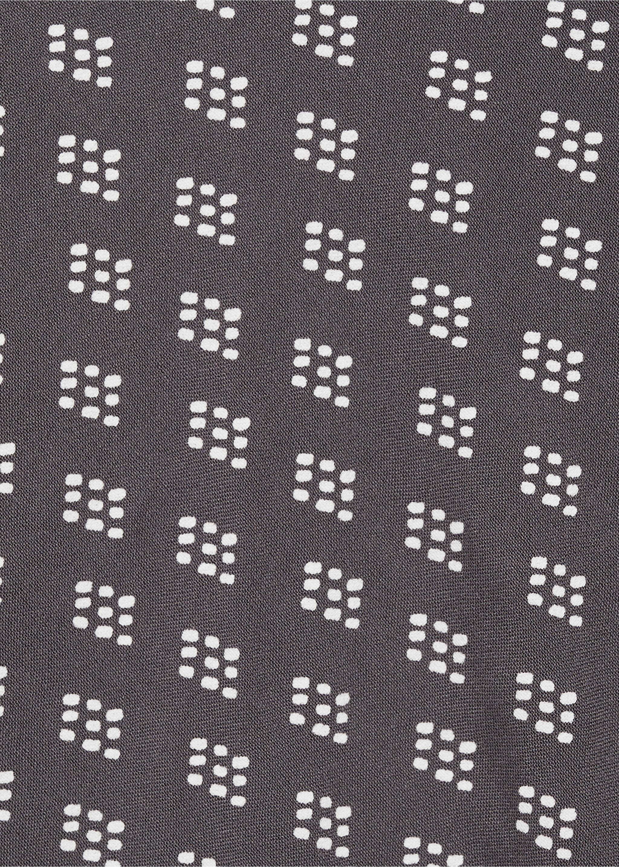 Long printed dress - Details of the article 0, Charcoal. Ref: 87083279-00.