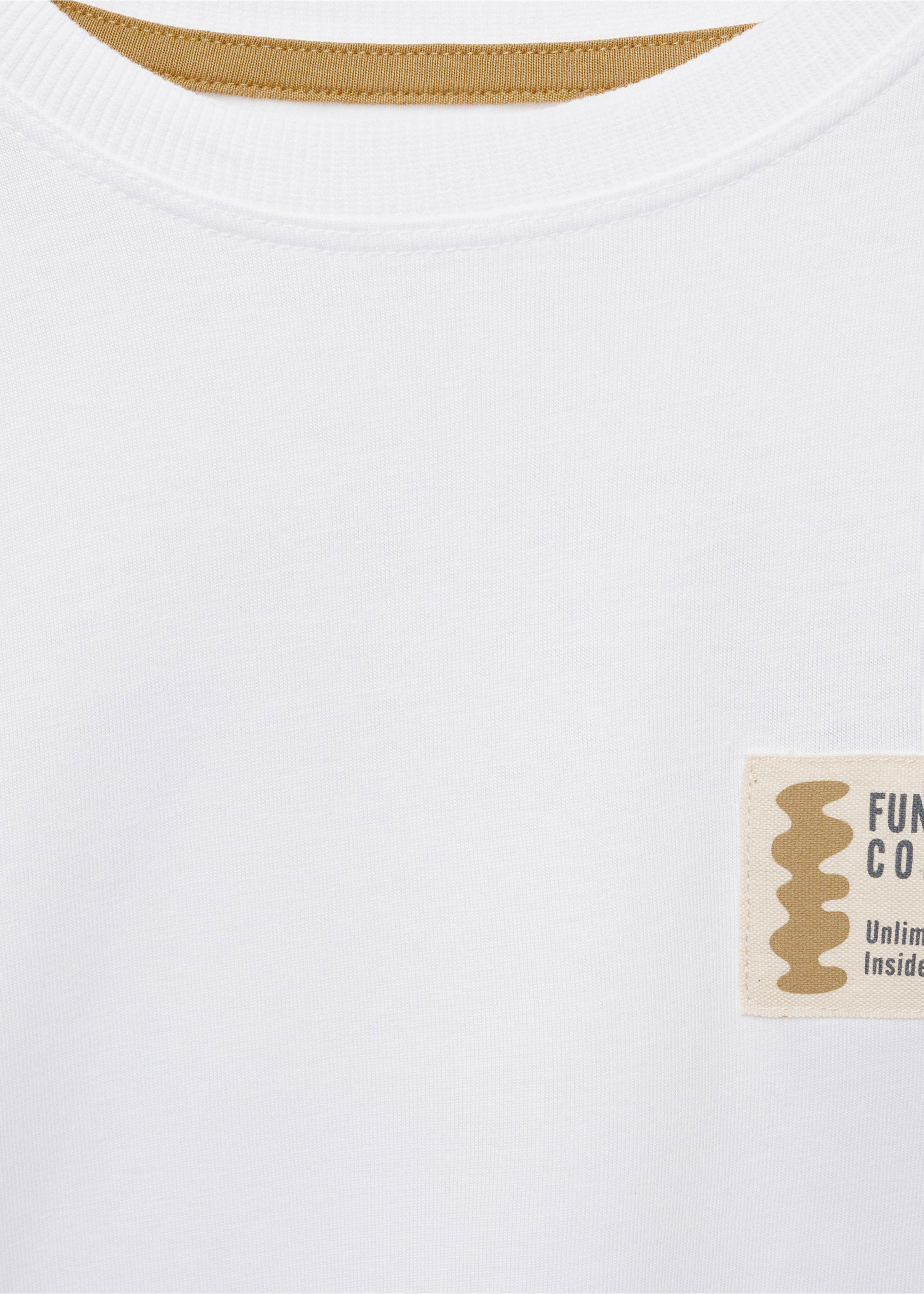 Printed cotton-blend T-shirt - Details of the article 8, Off White. Ref: 87083284-00.