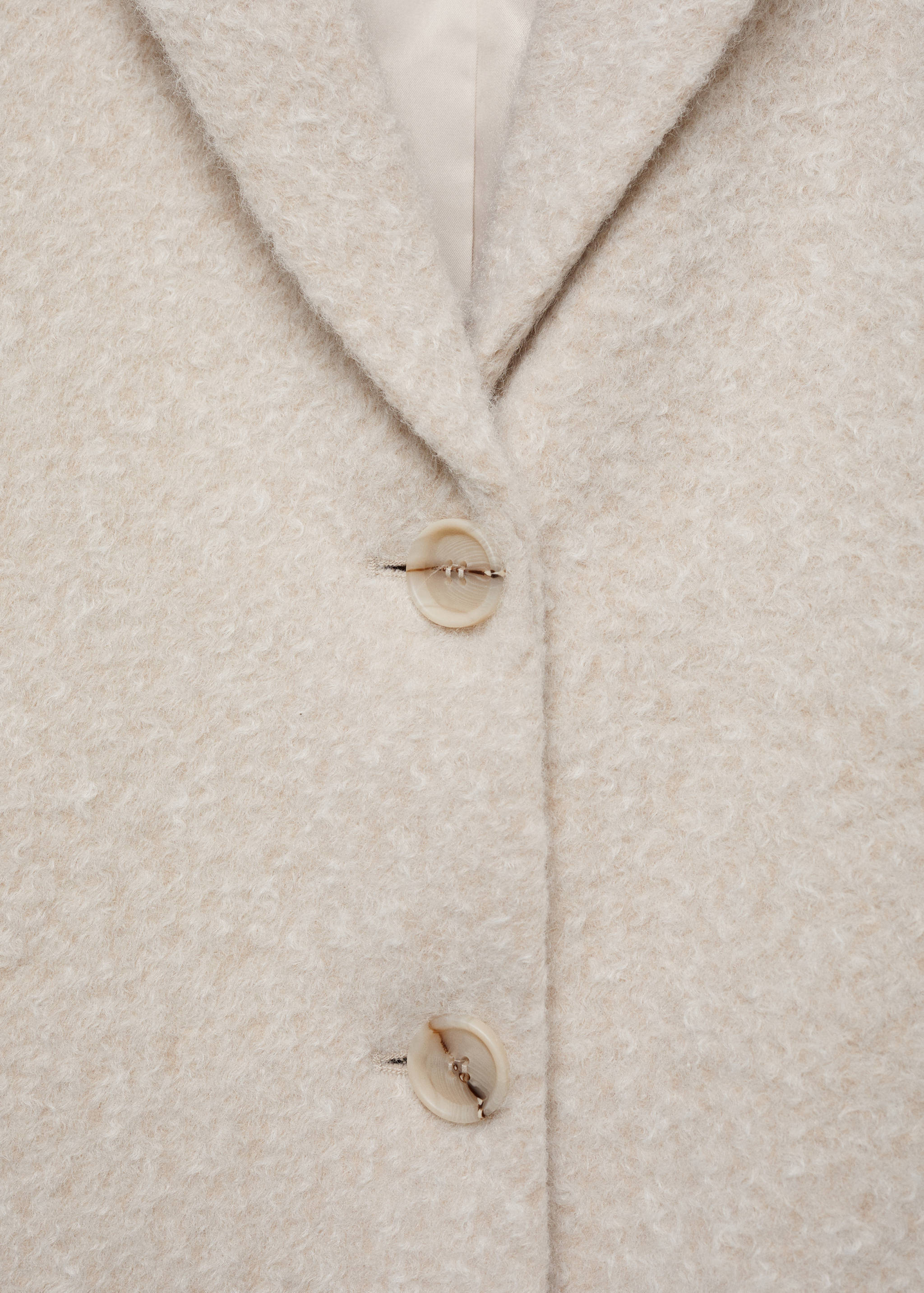 Oversized bouclé long coat - Details of the article 0