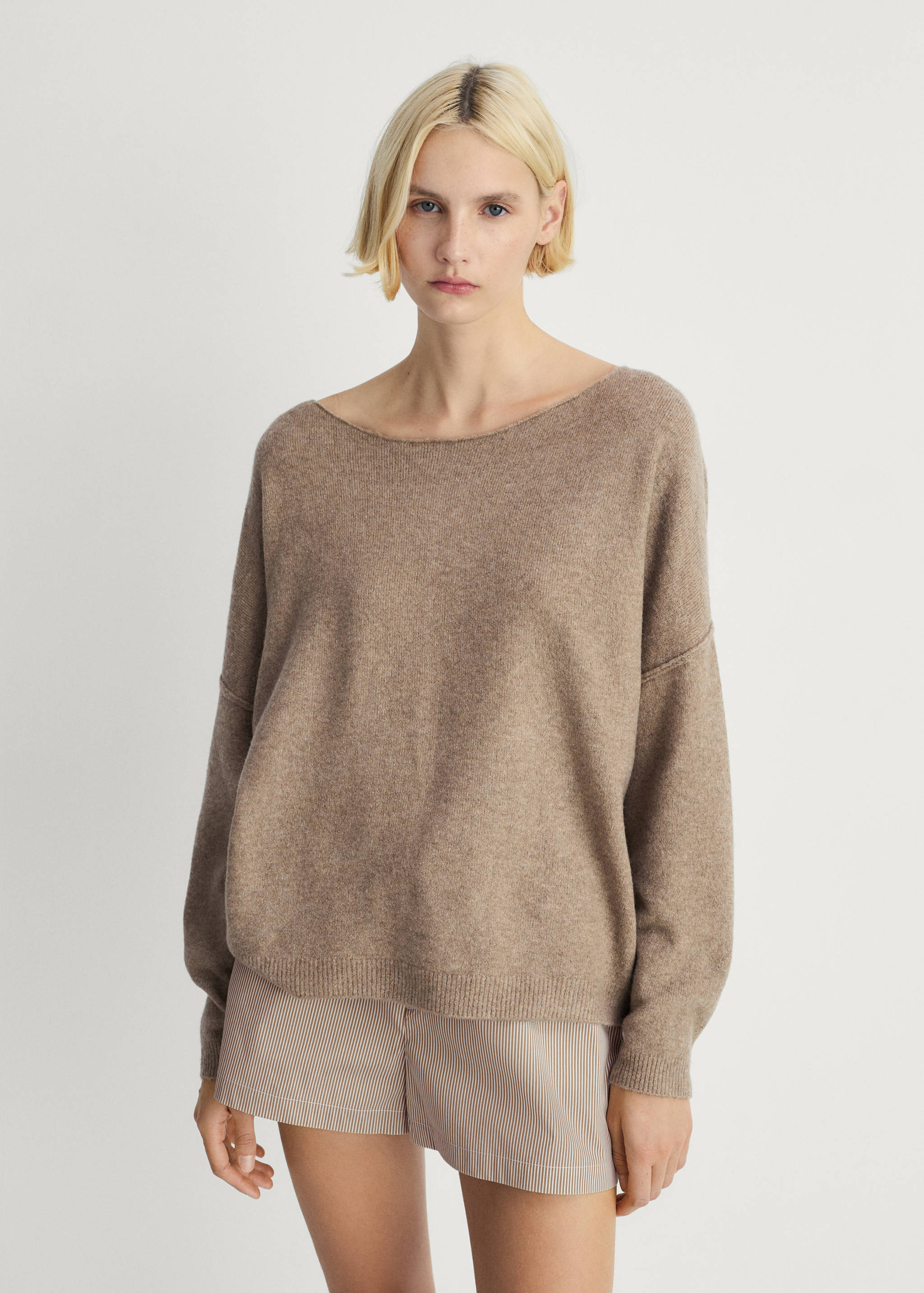 Oversize Strickpullover - Mittlere Ansicht