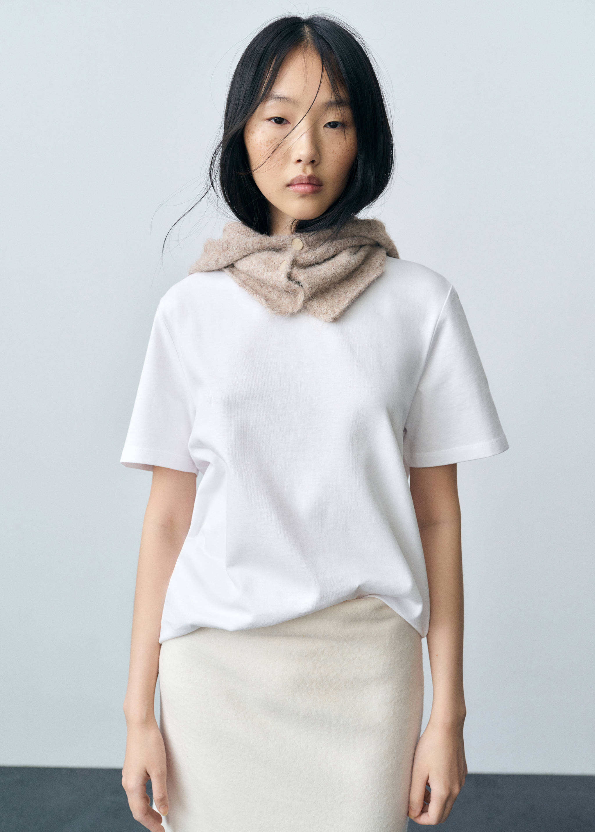 Katoenen T-shirt met korte mouwen - Middenvlak