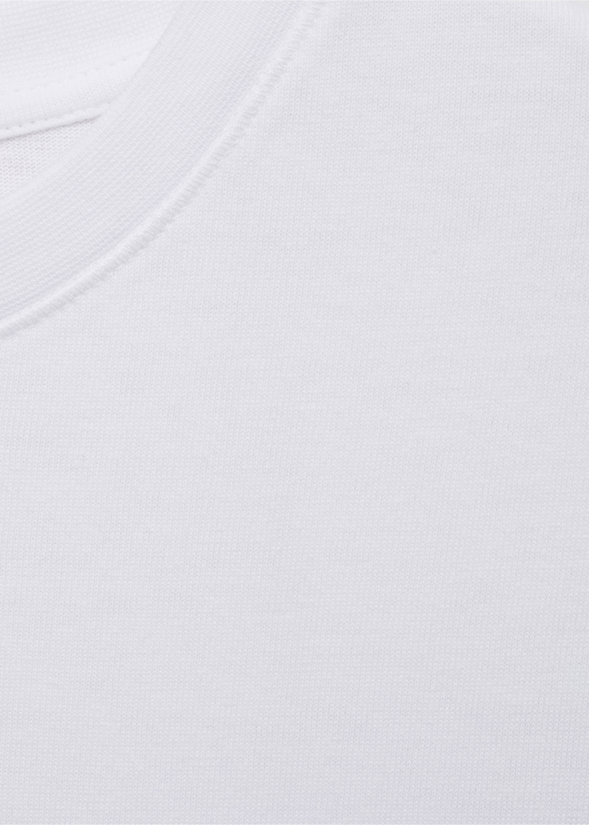 Katoenen T-shirt met korte mouwen - Detail van het artikel 8, Wit. Ref: 87083294-00.