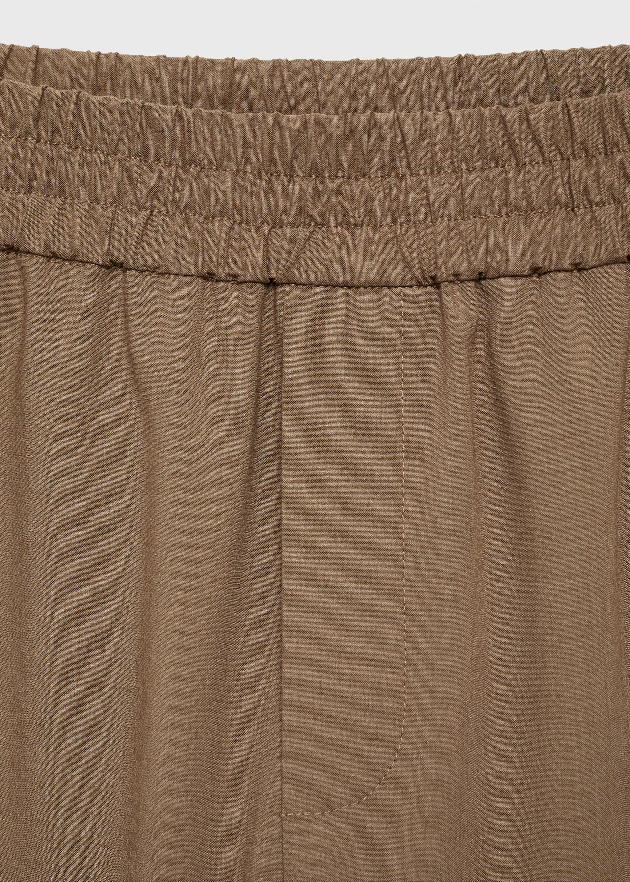 Wide leg jogger trousers - Details of the article 8, Medium Brown. Ref: 87083295-00.