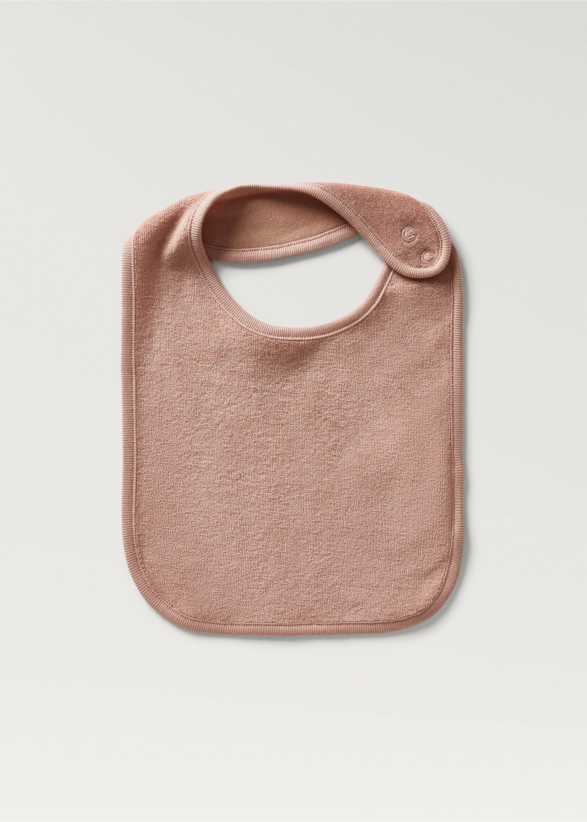 Terry cotton bib - Article without model, Pink. Ref: 87083302-00.