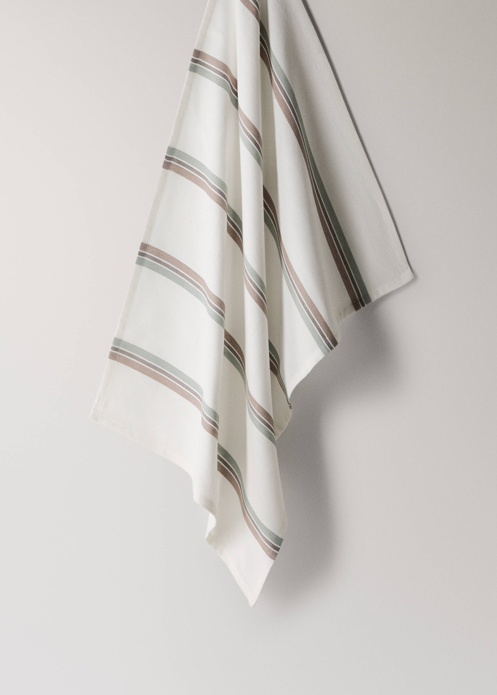 Cotton yarn-dyed striped kitchen towel - Article without model
