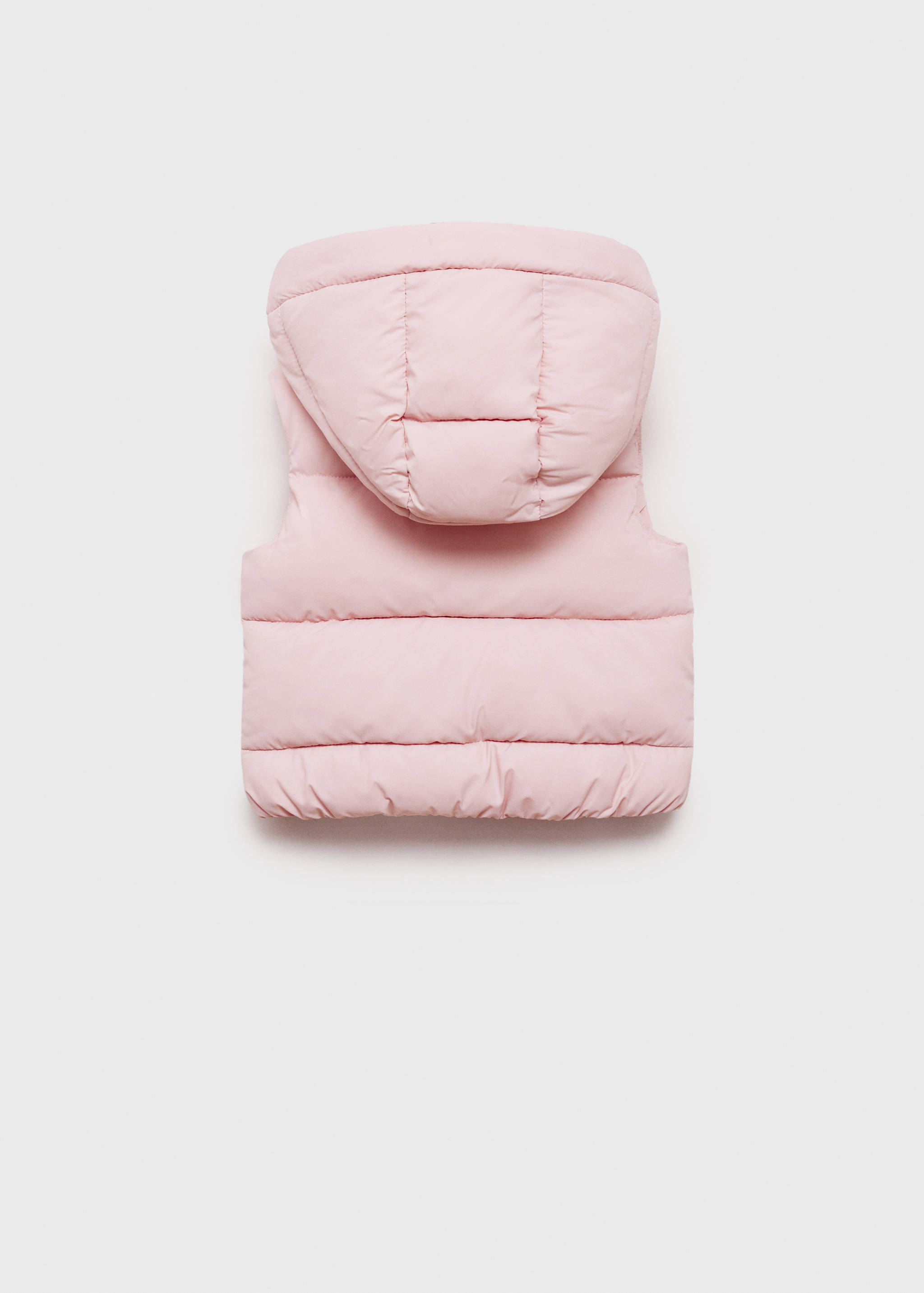 Quilted gilet with hood - Reverse of the article