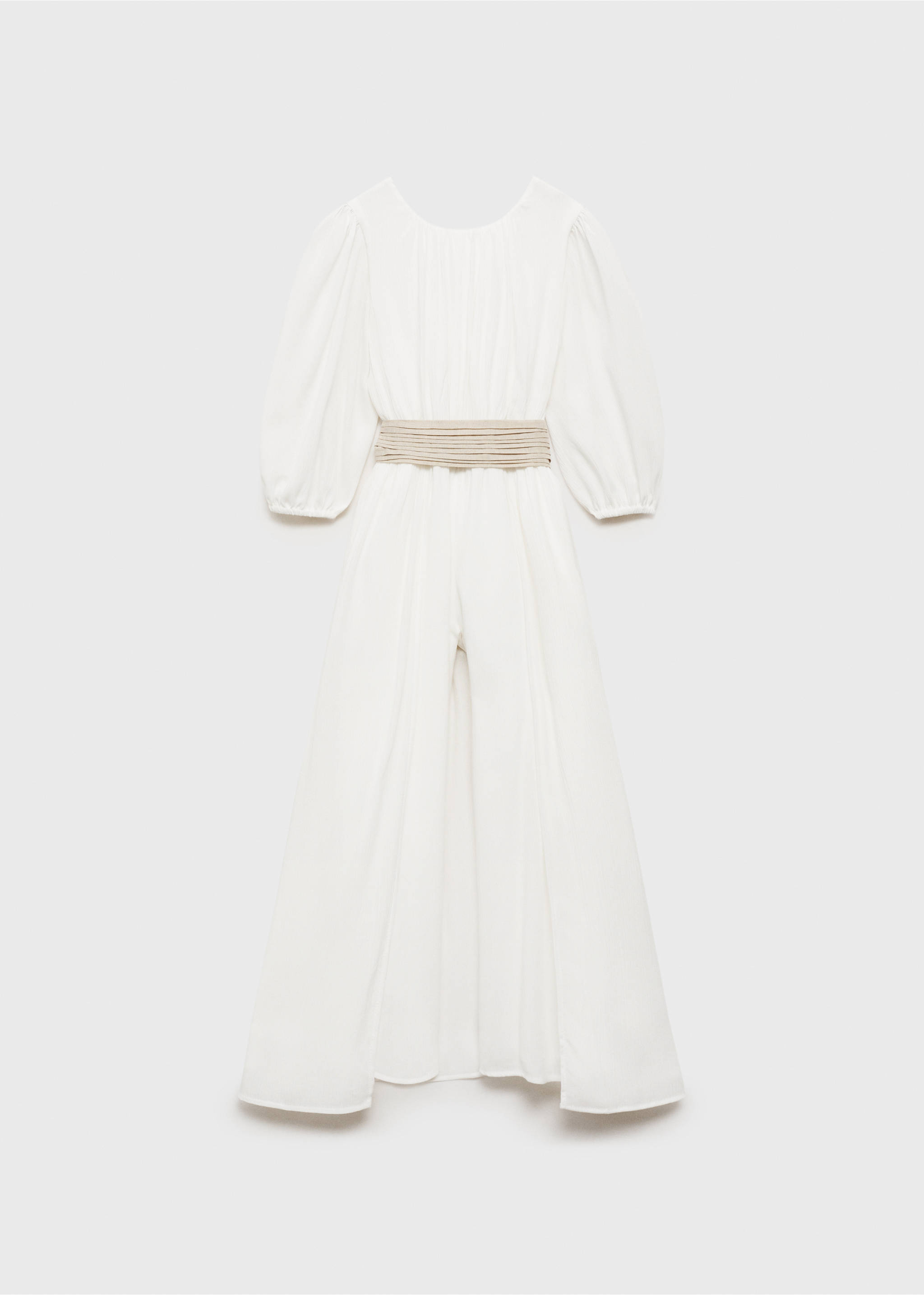 Bow long jumpsuit - Article without model, White. Ref: 87083634-00.