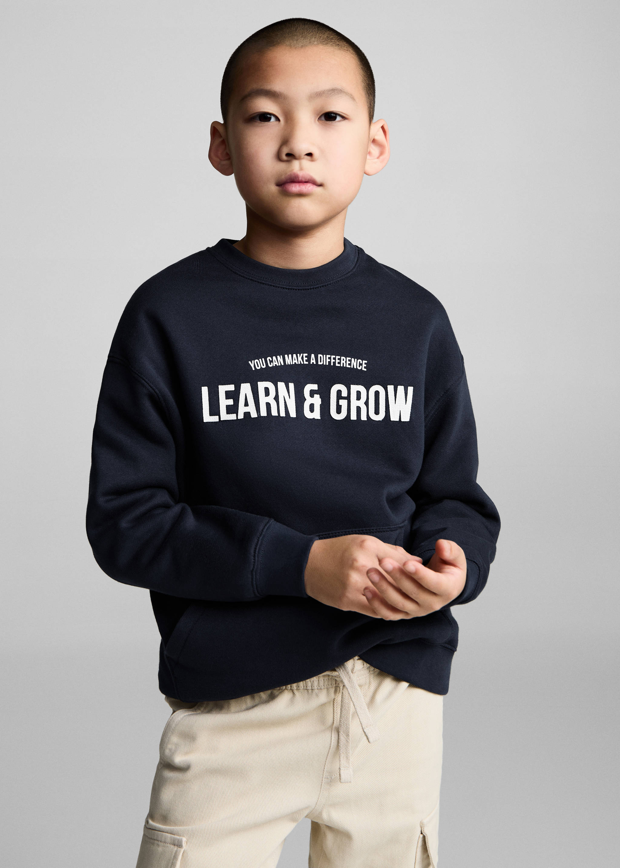 Sweatshirt with printed lettering - Medium plane