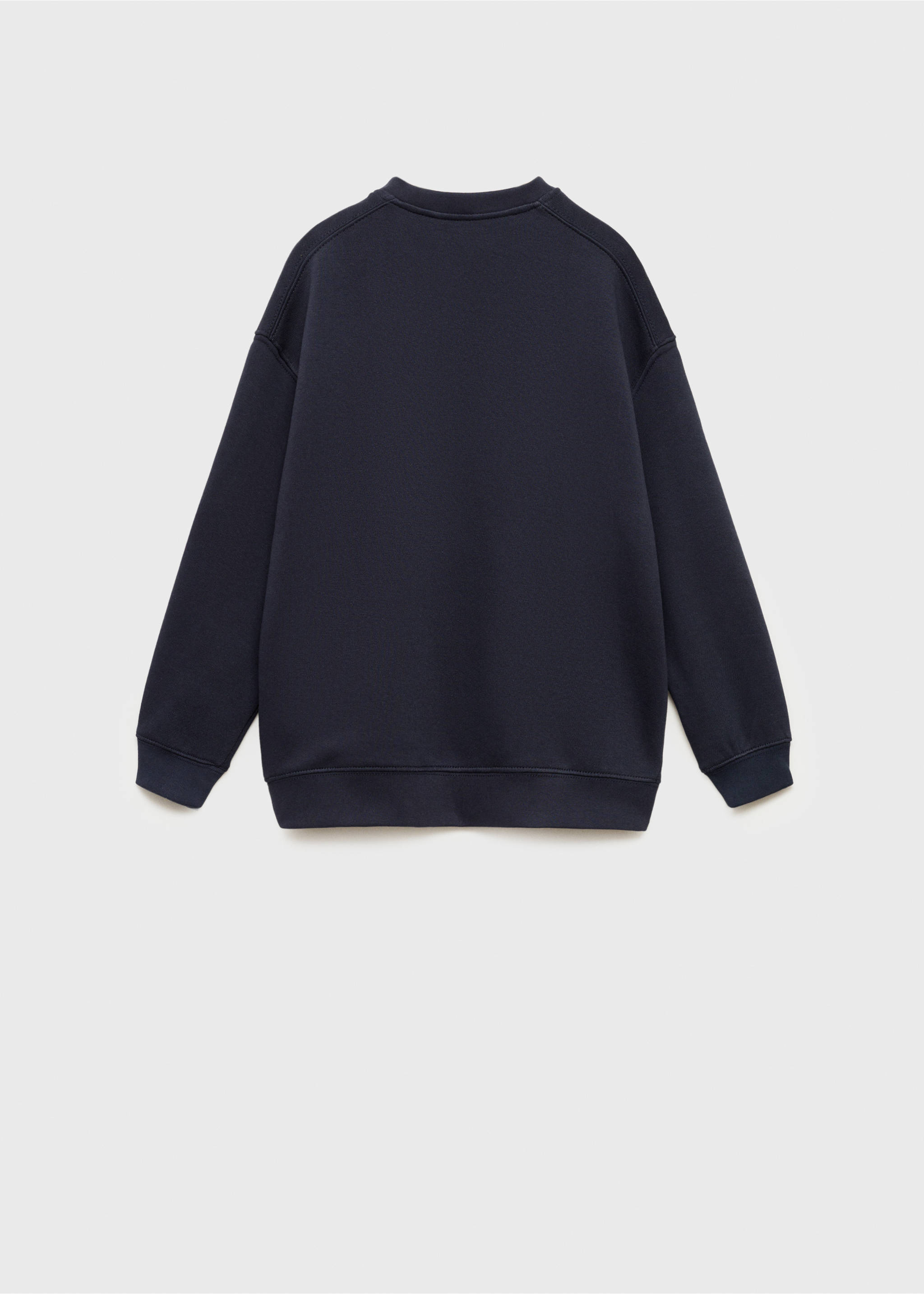 Sweatshirt with printed lettering - Reverse of the article, Dark Navy. Ref: 87083636-00.