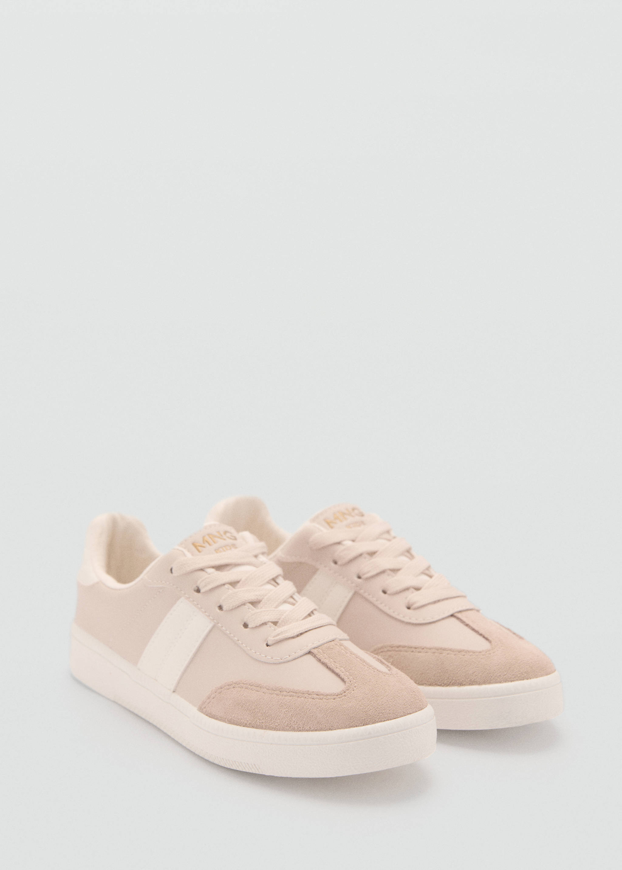 Leather mixed sneakers - Medium plane