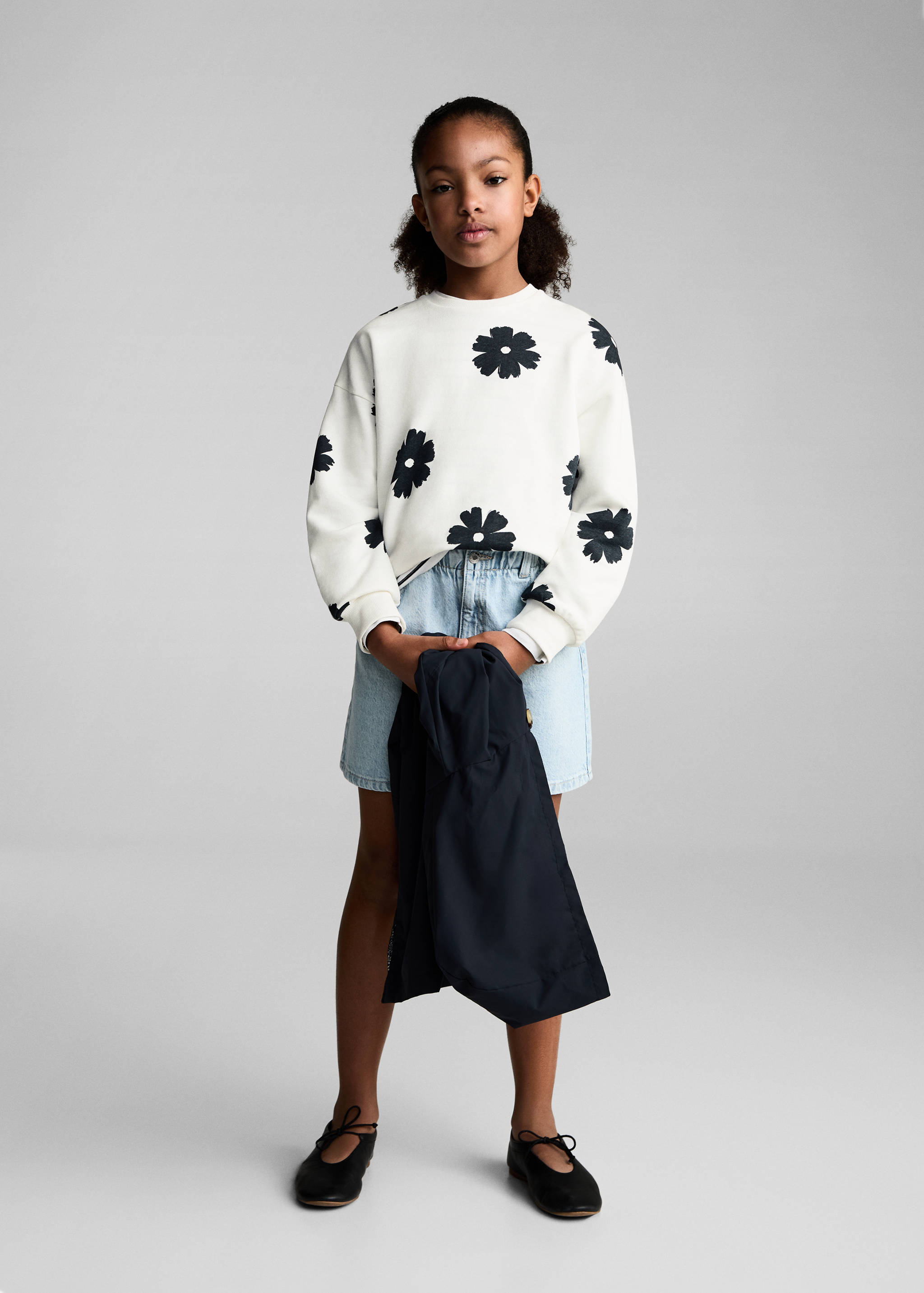 Floral print sweatshirt - General plane