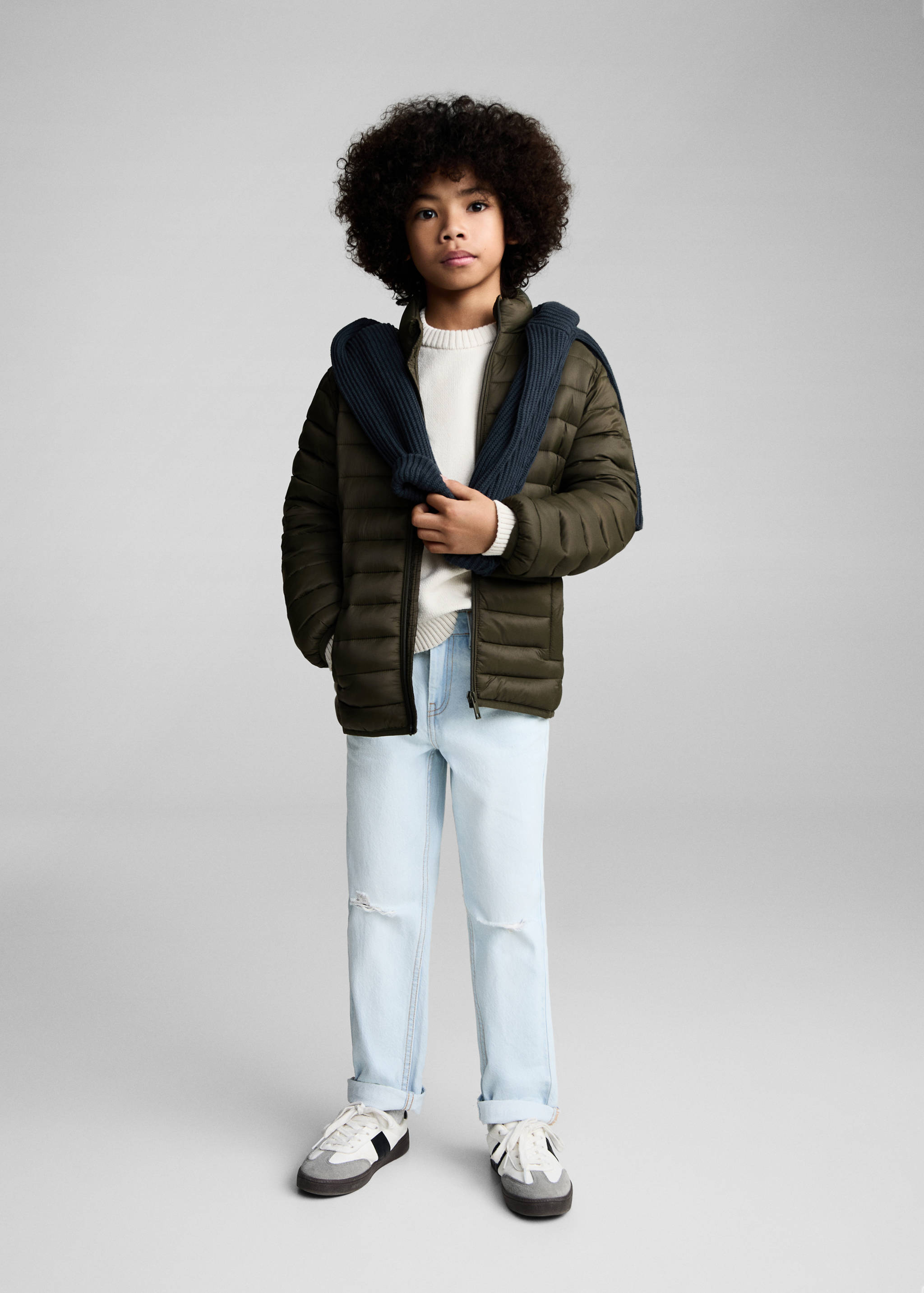 Nepromokavá prošívaná bunda s kosočtverci - Celkový náhled