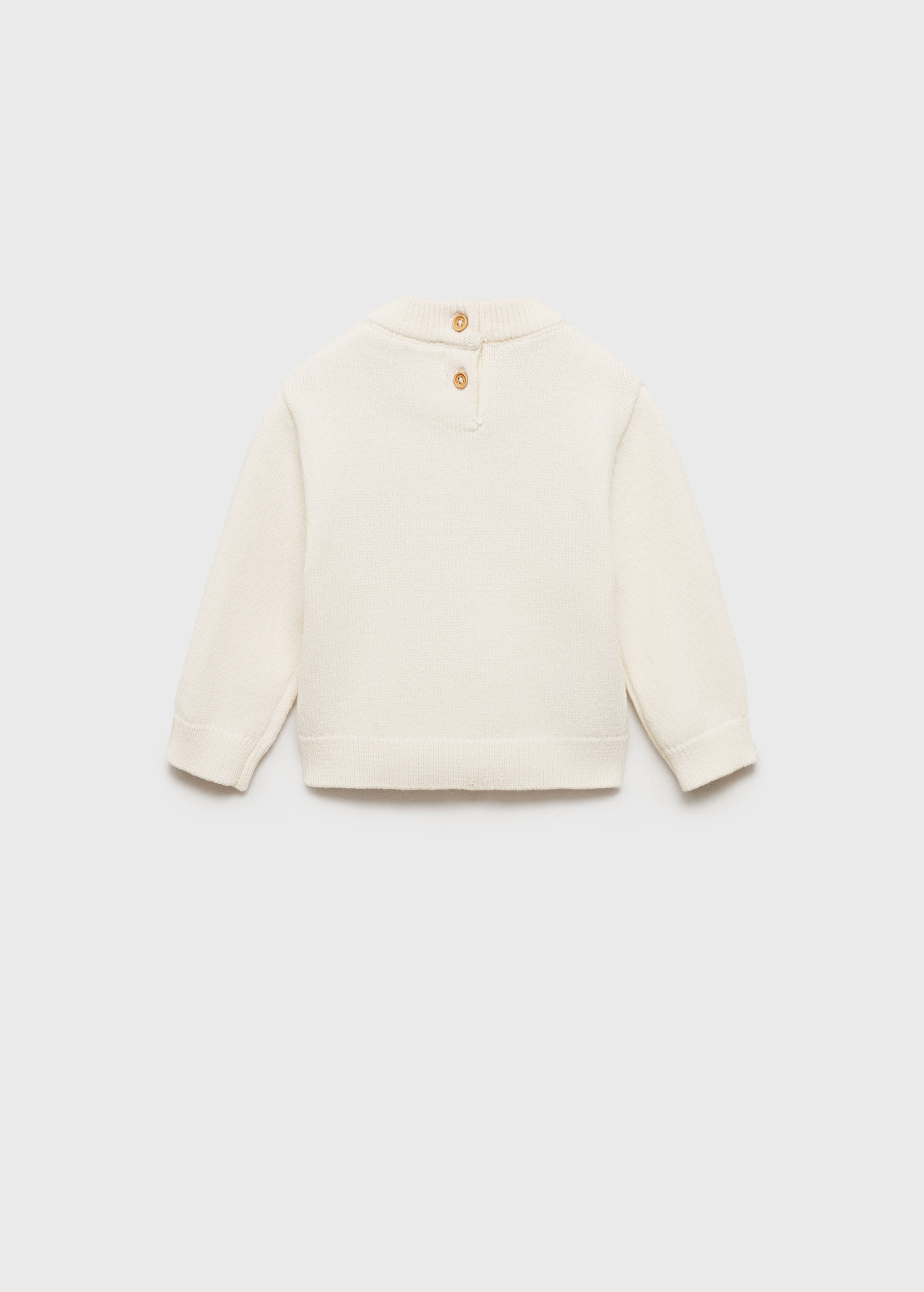 Knitted cotton sweater - Reverse of the article