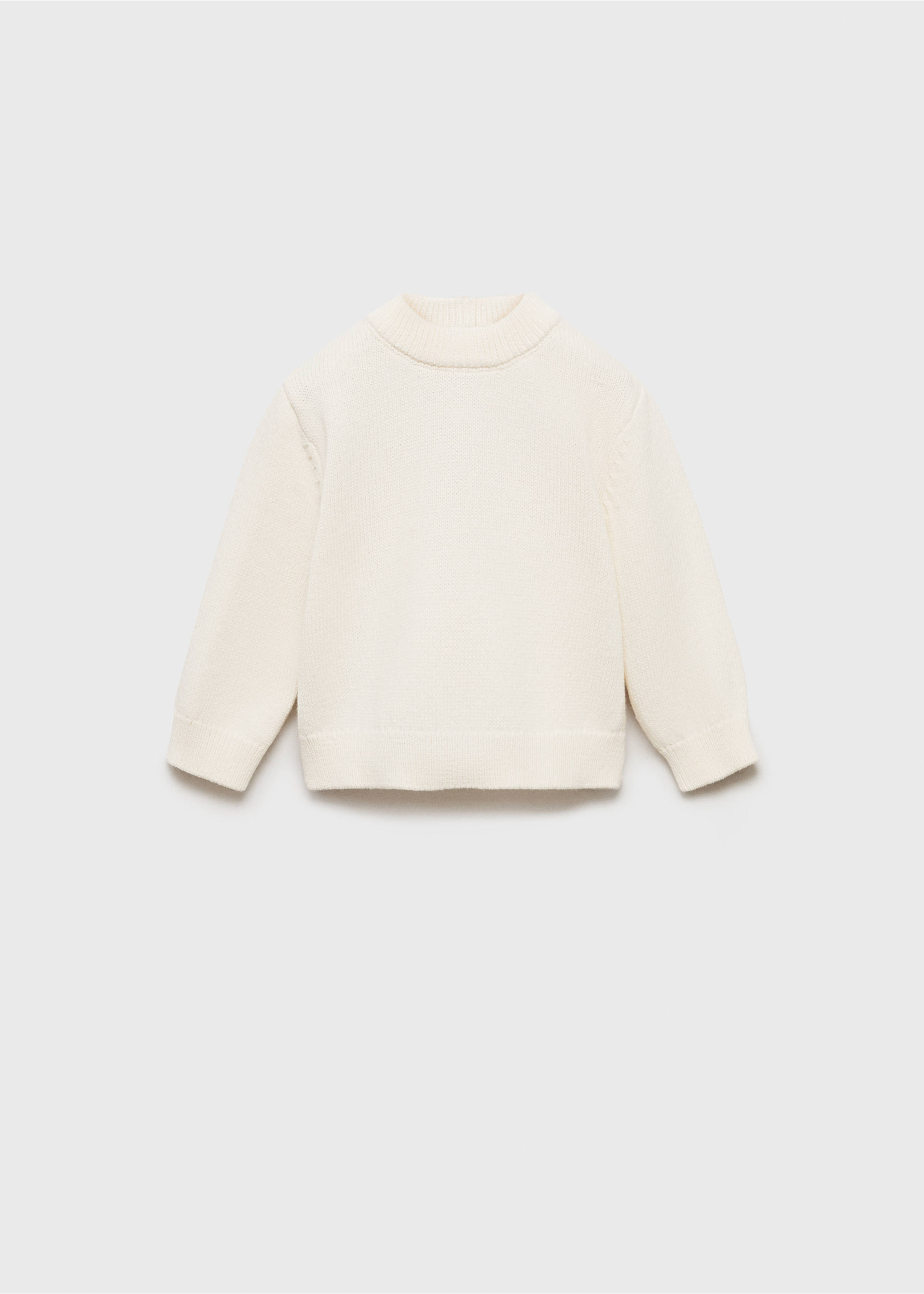 Knitted cotton sweater - Article without model, Ecru. Ref: 87083651-00.