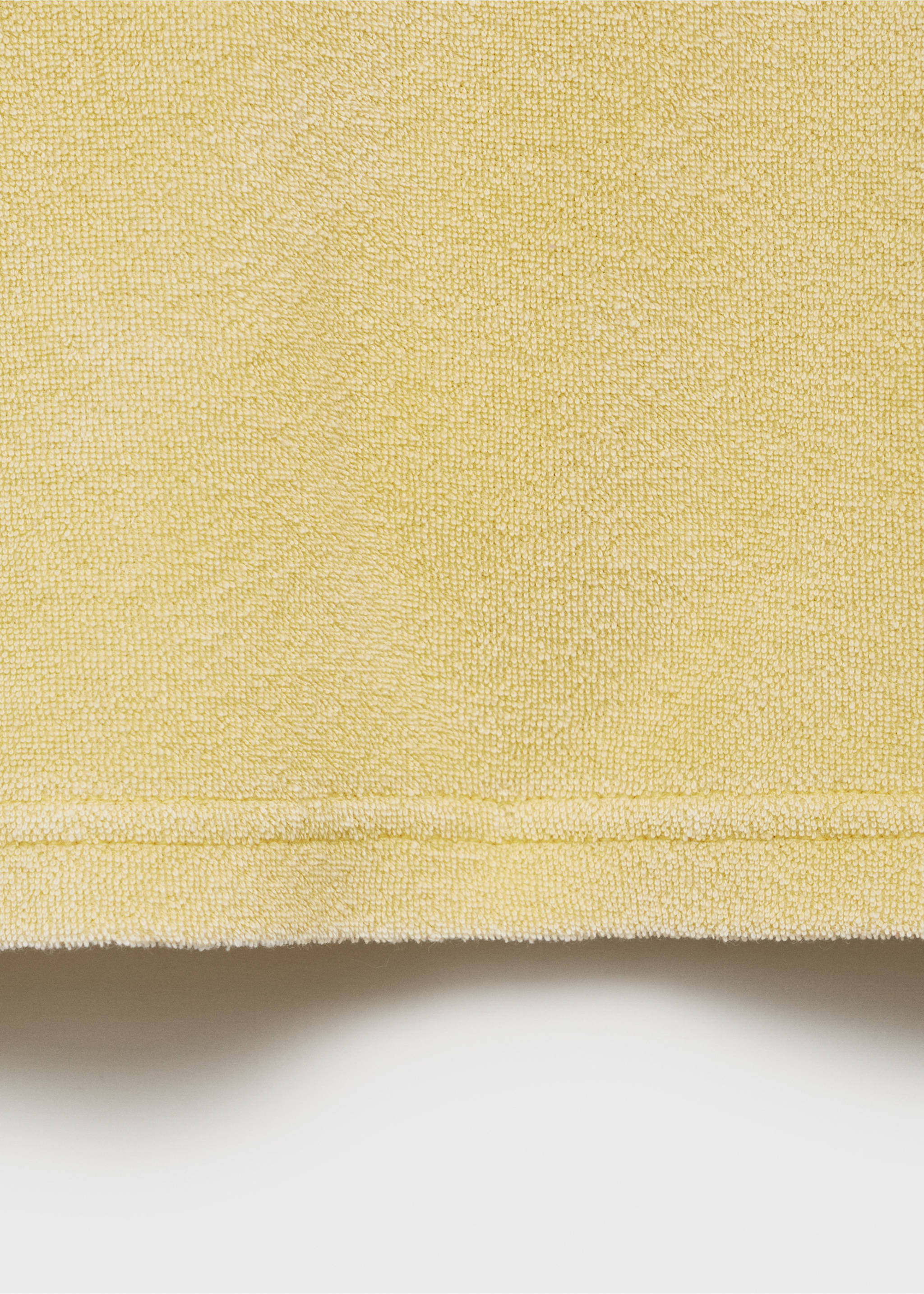 Overdyed terry cotton t-shirt - Details of the article 0, Mustard. Ref: 87083652-00.