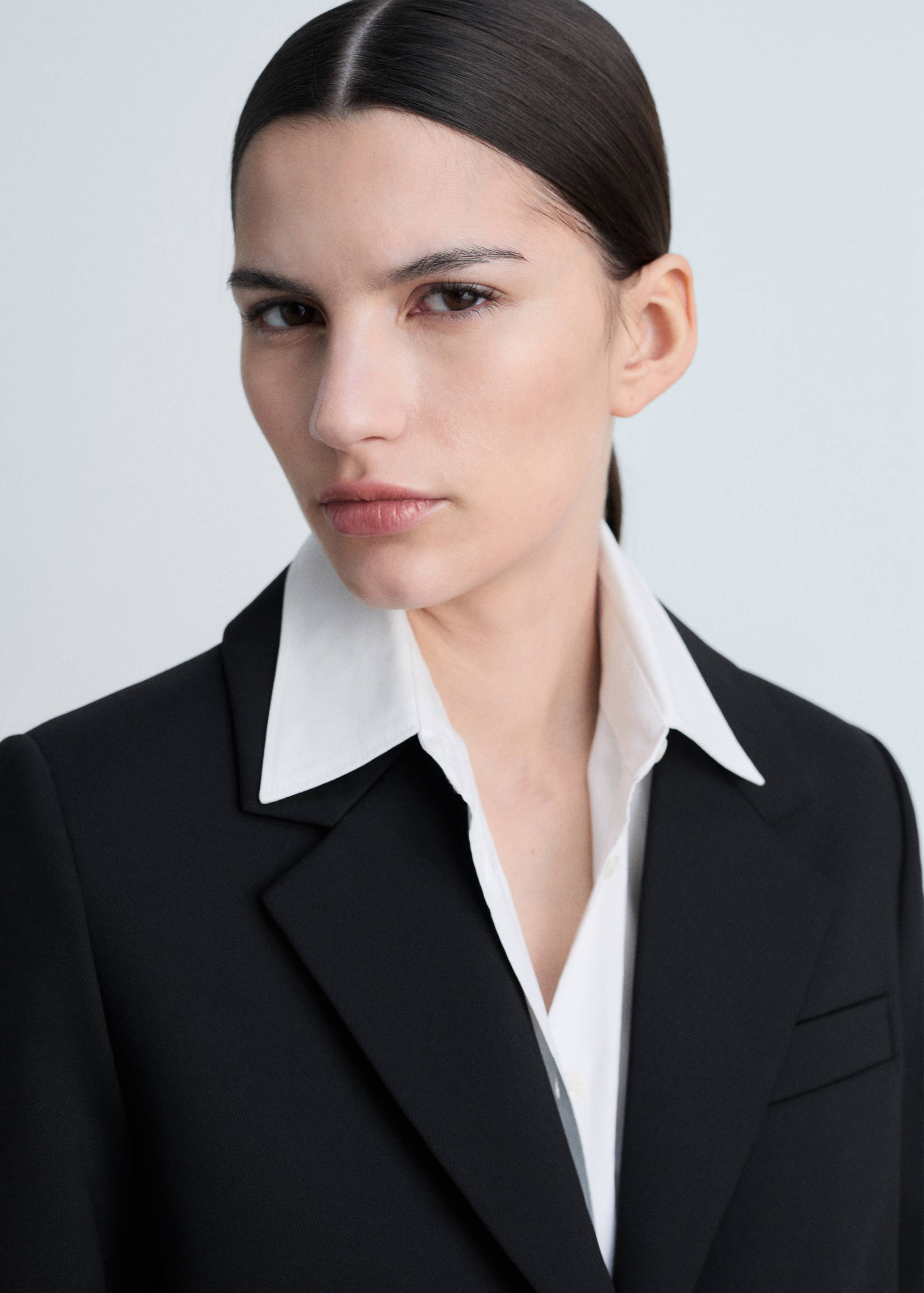 Βαμβακερό μίντι φόρεμα με κουμπιά - Λεπτομέρεια του προϊόντος 1