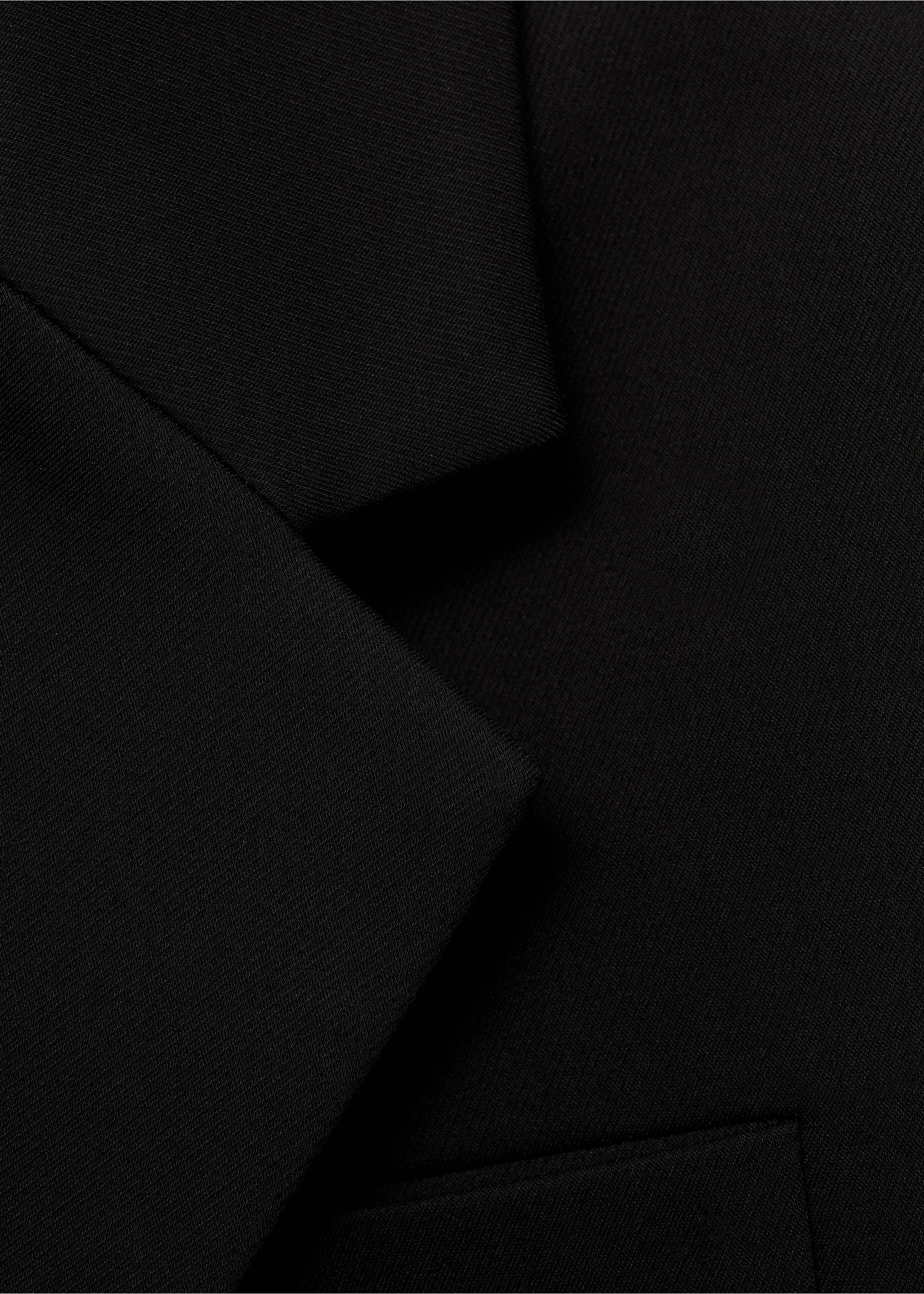 Katoenen midi-jas met knopen - Detail van het artikel 0, Zwart. Ref: 87084062-00.