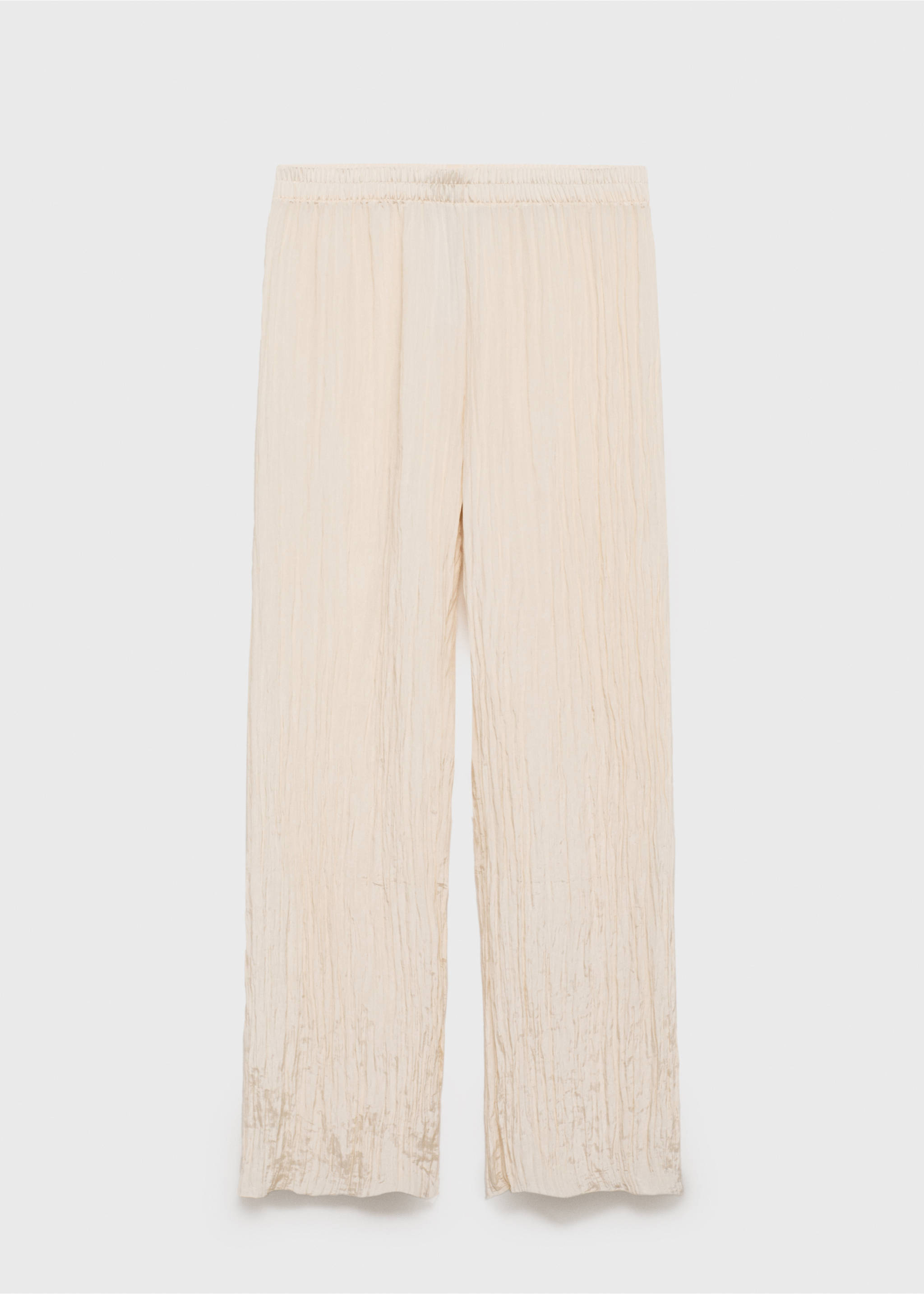 Pleated straight trousers - Article without model, Vanilla. Ref: 87084064-00.