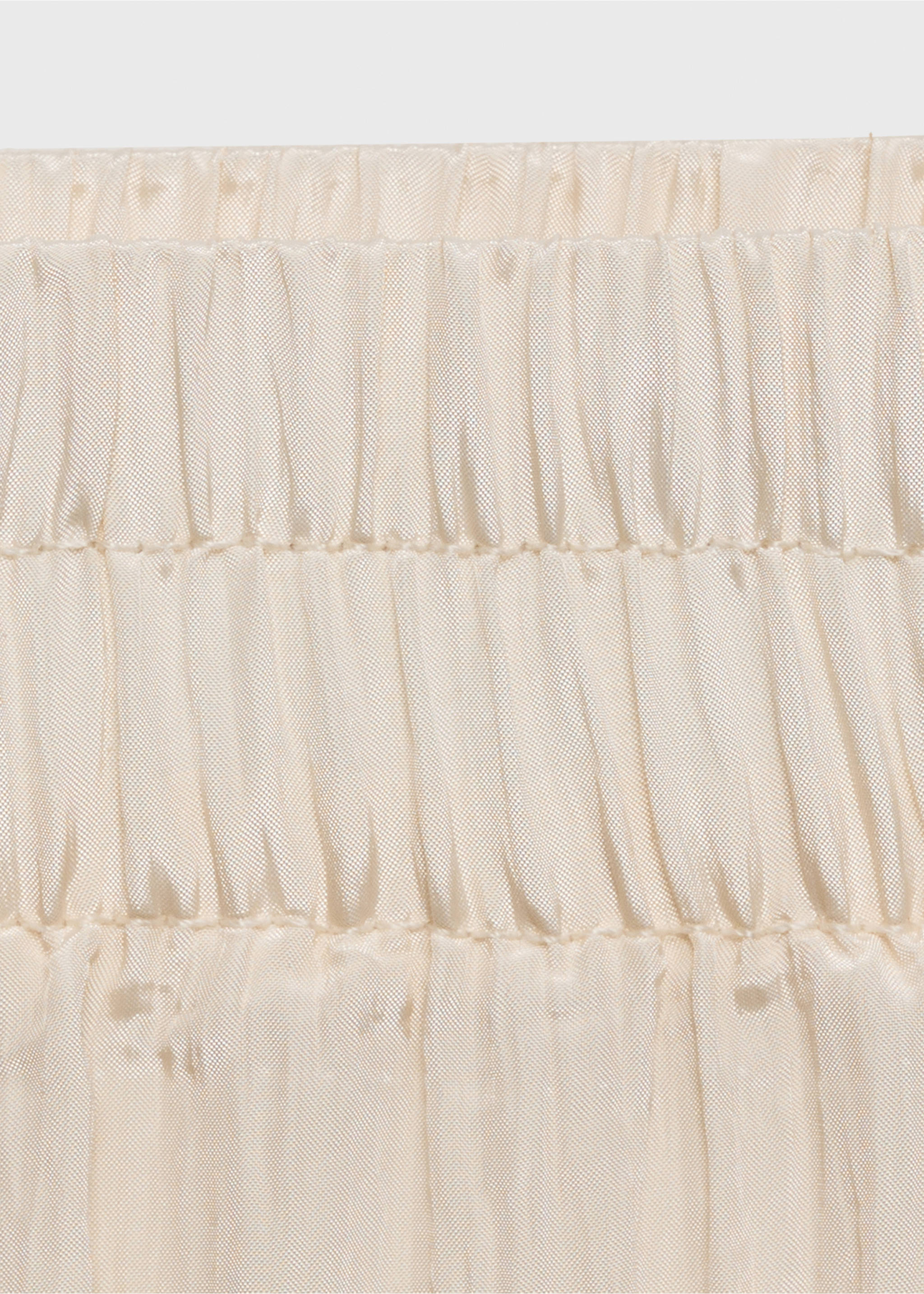 Pleated straight trousers - Details of the article 8, Vanilla. Ref: 87084064-00.