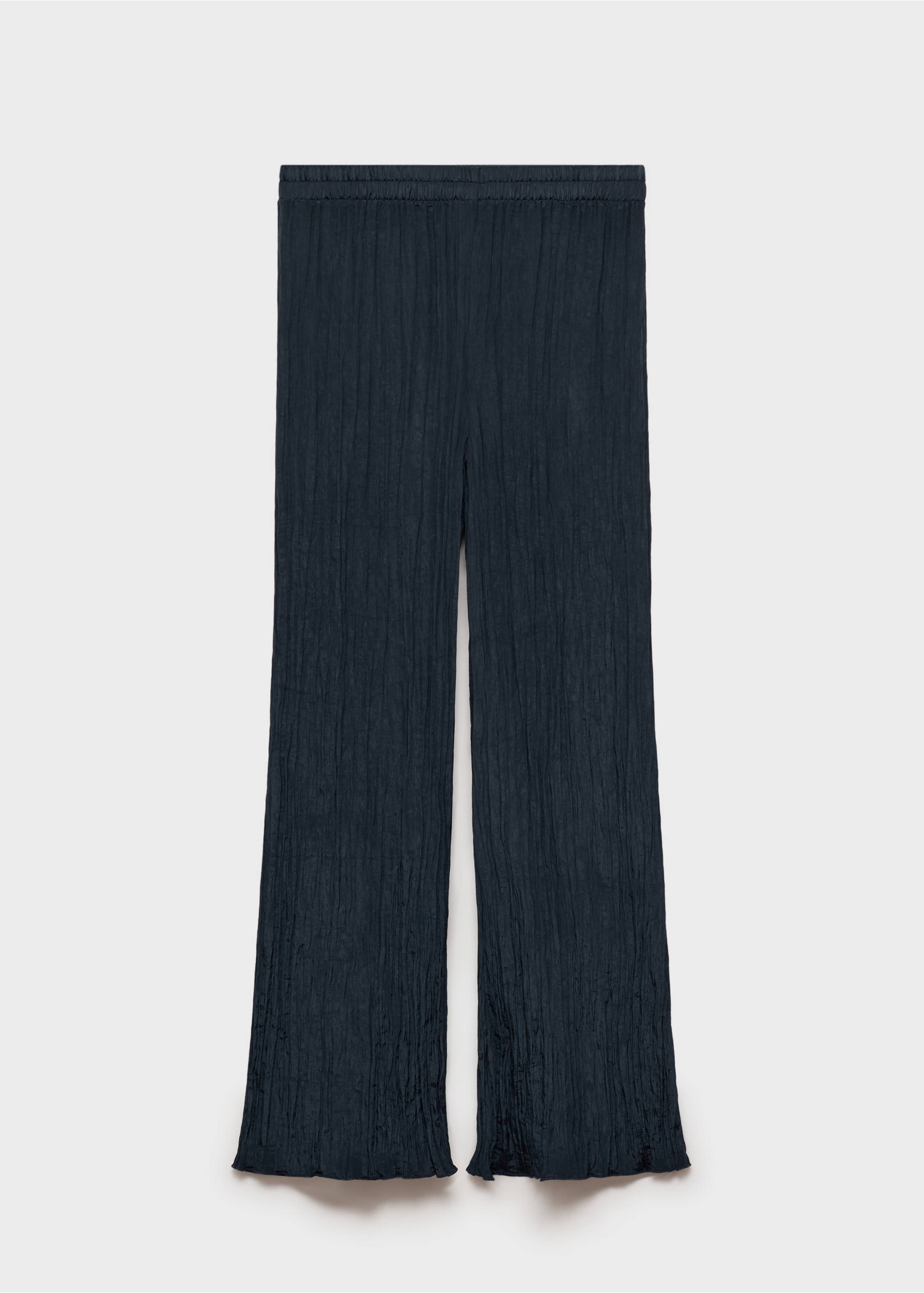Pleated straight trousers - Article without model, Blue. Ref: 87084064-00.