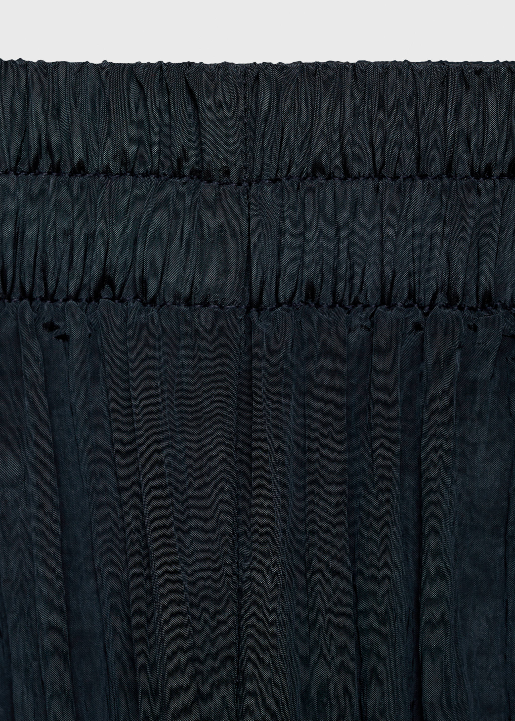 Pleated straight trousers - Details of the article 8, Blue. Ref: 87084064-00.