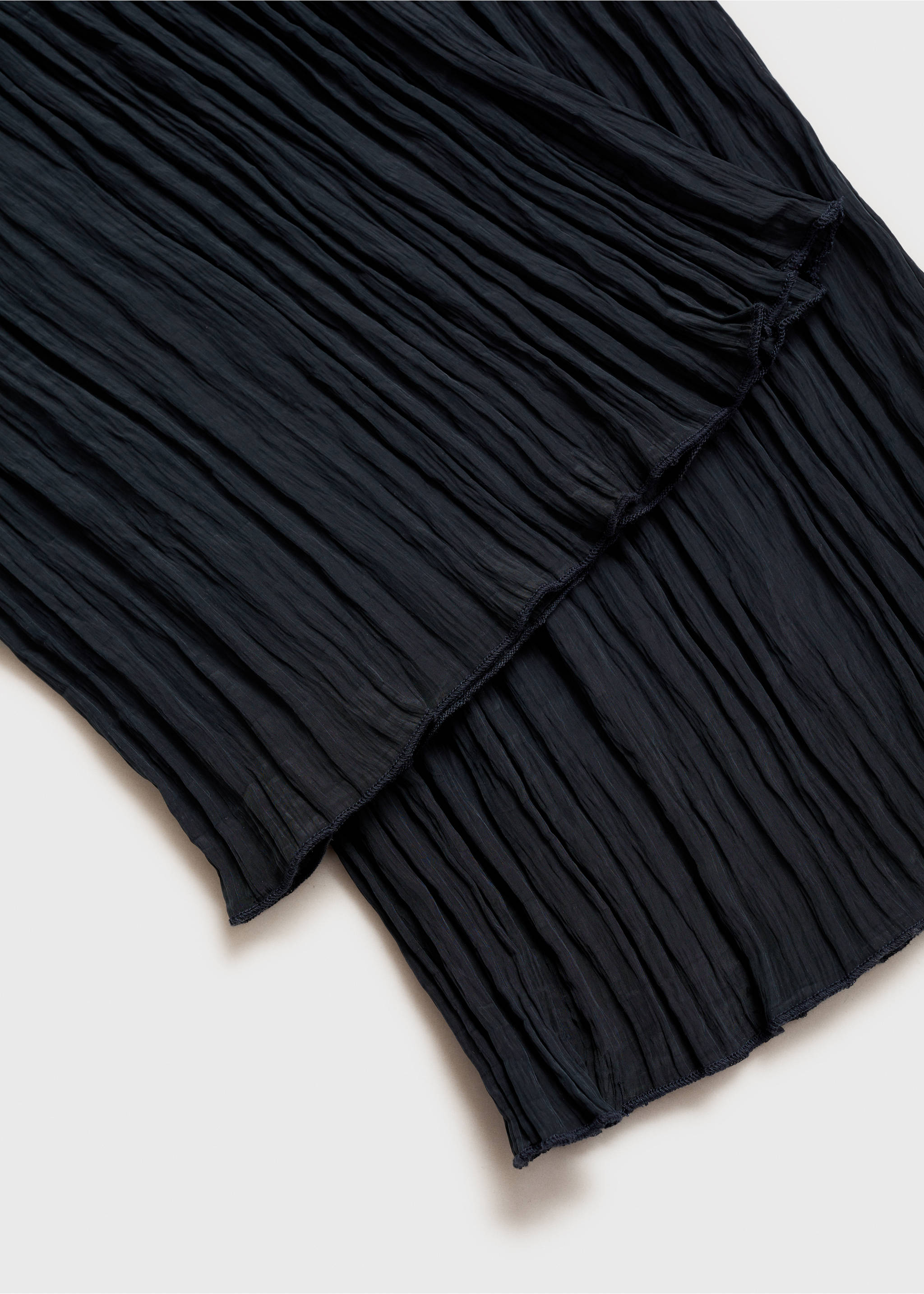 Pleated straight trousers - Details of the article 0, Blue. Ref: 87084064-00.