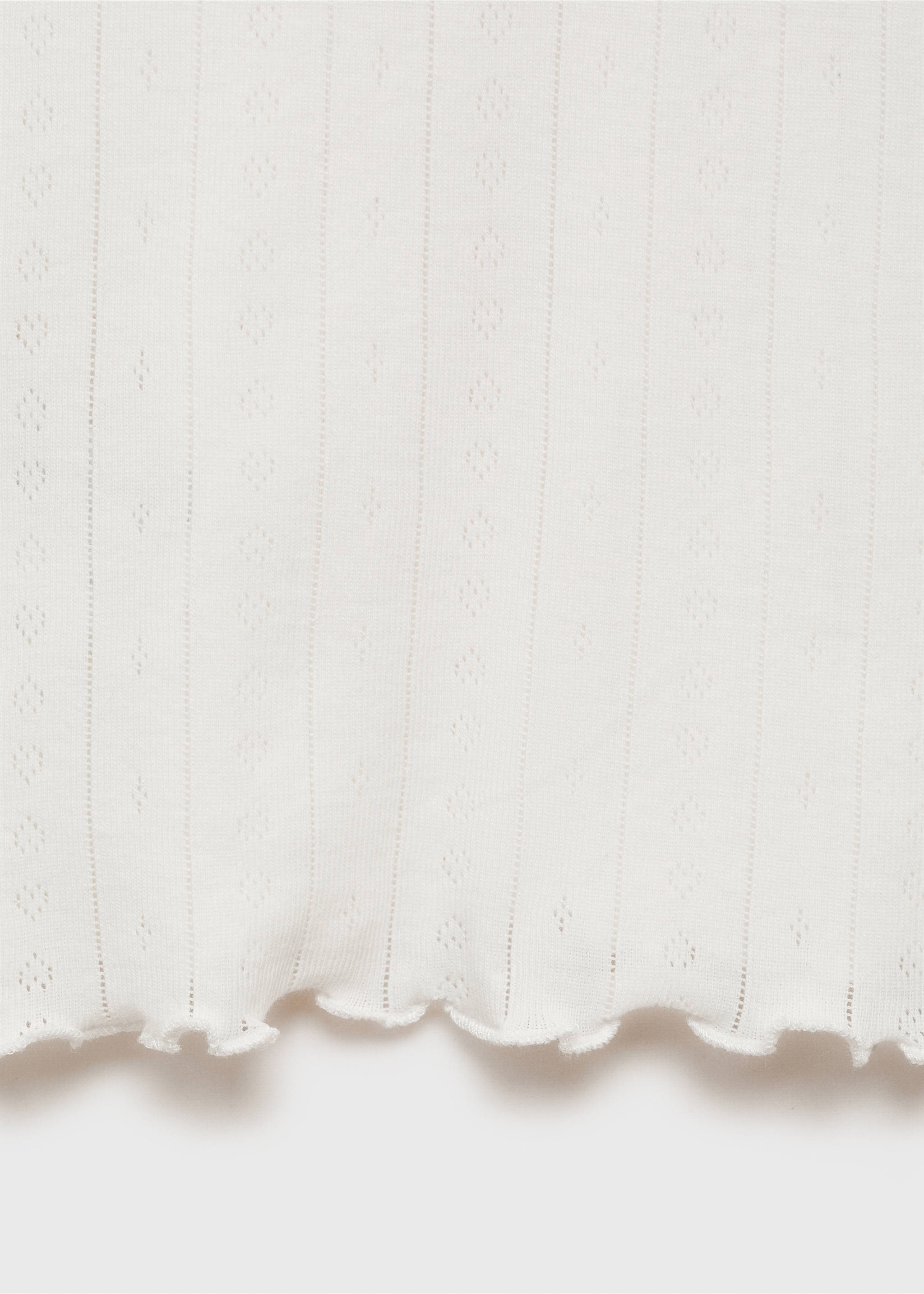 Unstitched cotton pyjama top - Details of the article 0, White. Ref: 87084065-00.