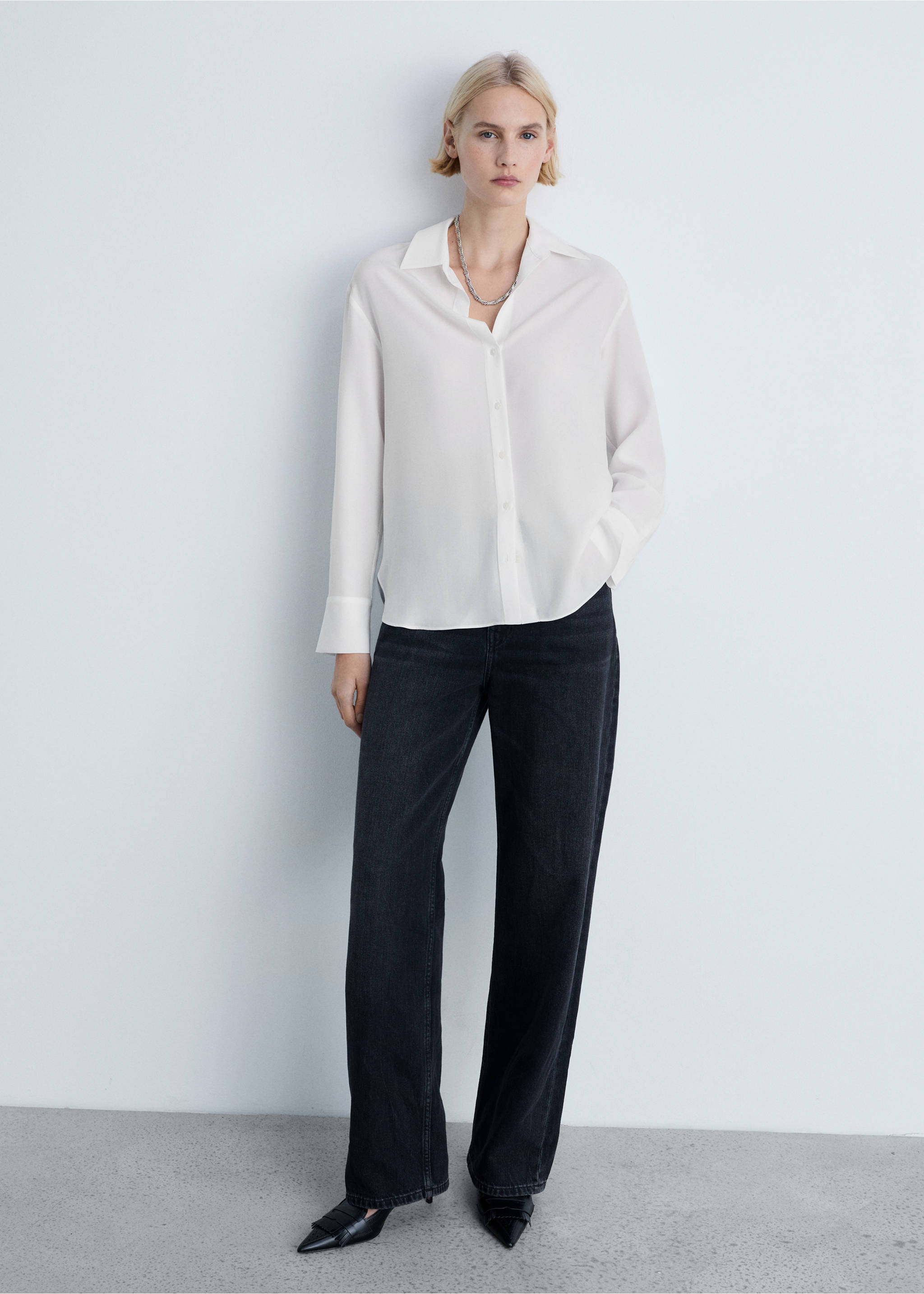 Lyocell fluid shirt - General plane, Off White. Ref: 87084067-00.