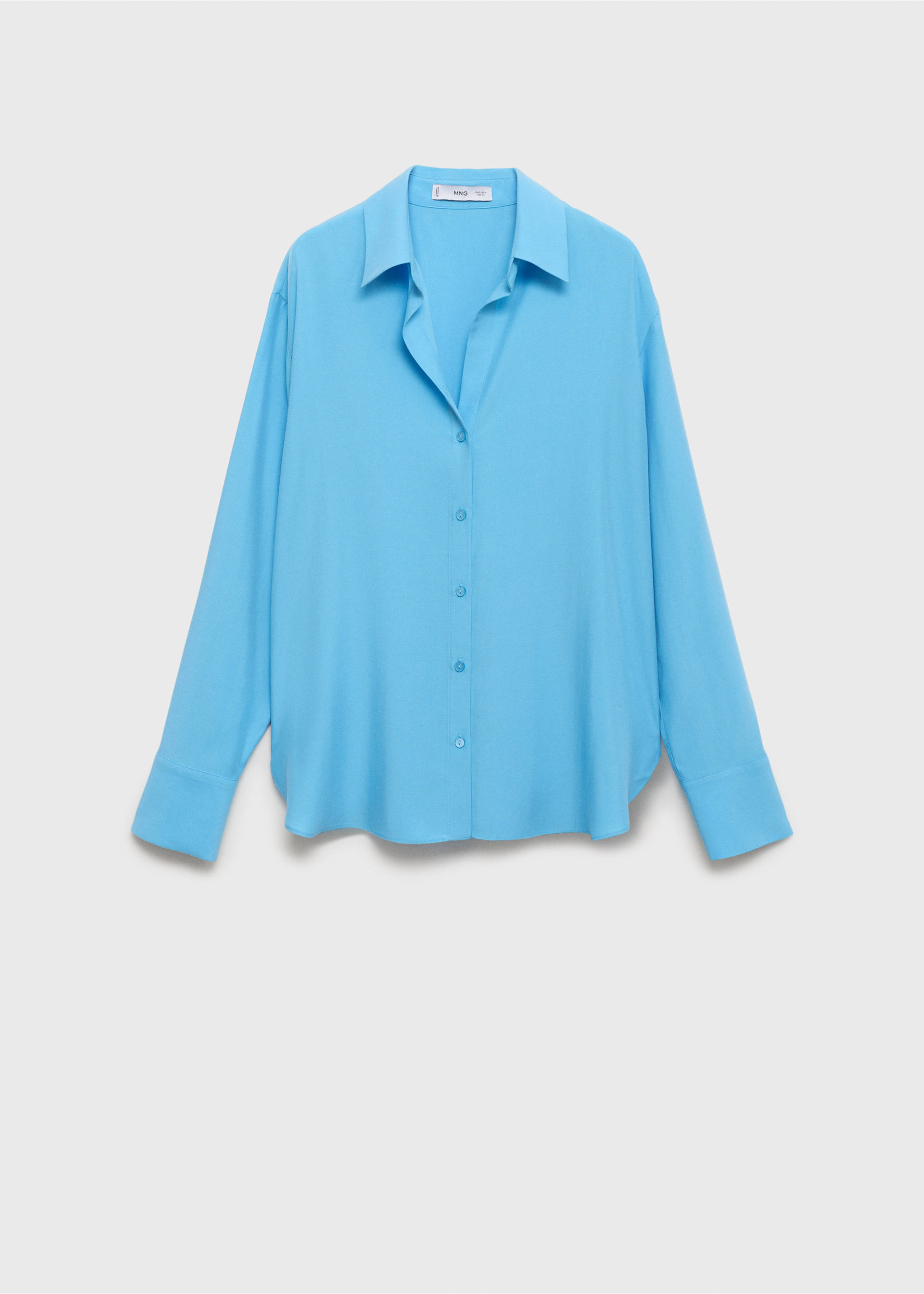 Lyocell fluid shirt - Article without model, Blue. Ref: 87084067-00.
