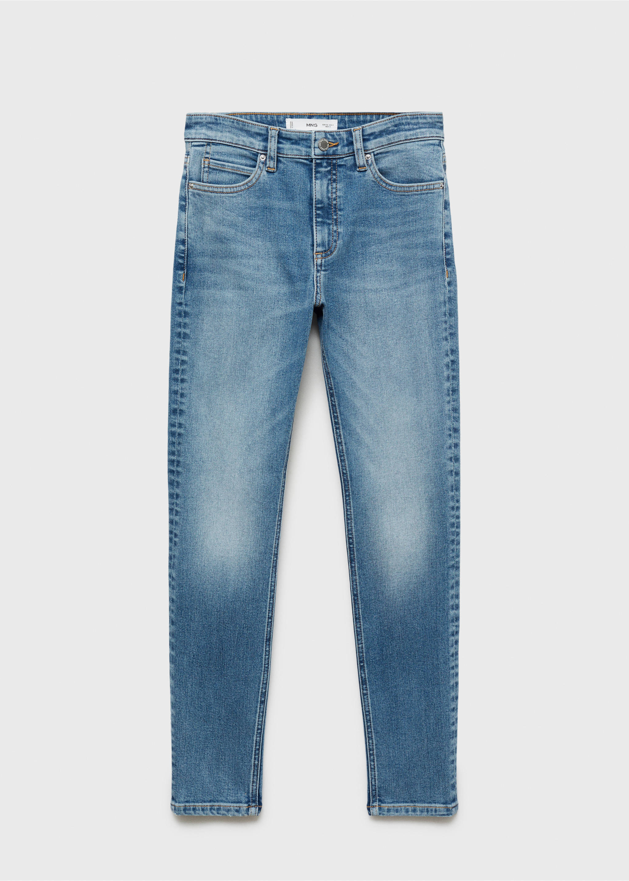 Jeans skinny tiro medio - Artículo sin modelo, Azul medio. Ref: 87084069-00.