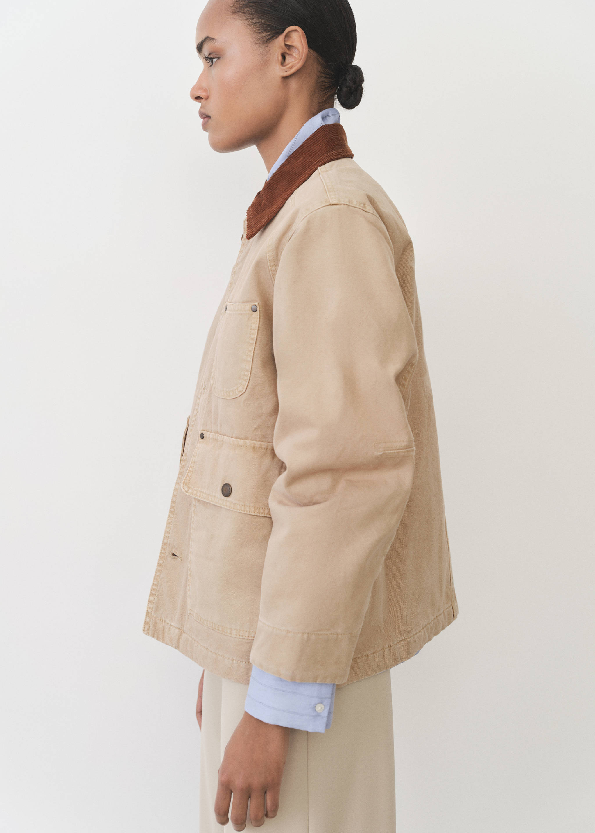 Parka en jean col contrasté - Détail de l'article 2