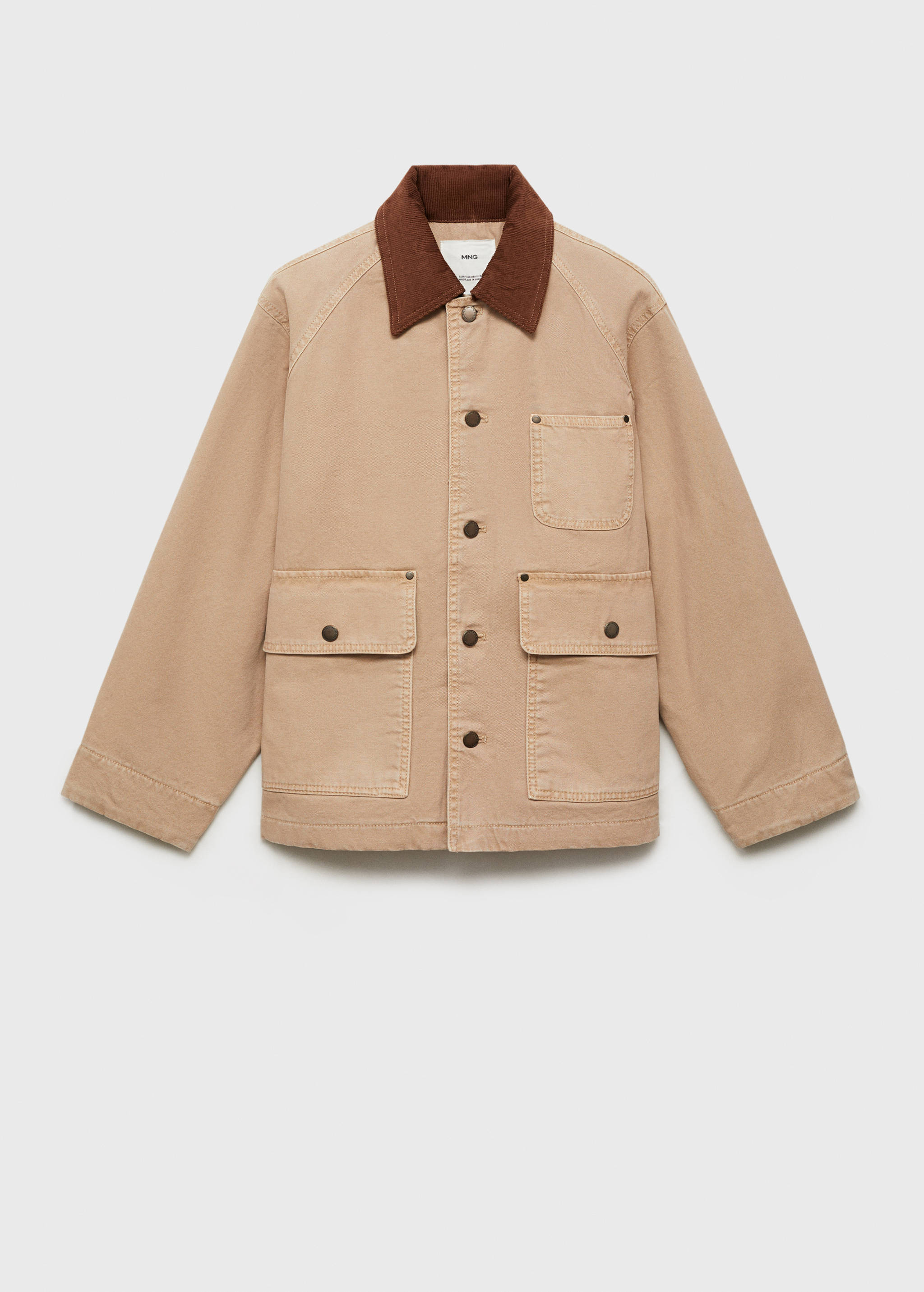 Parka en jean col contrasté - Article sans modèle