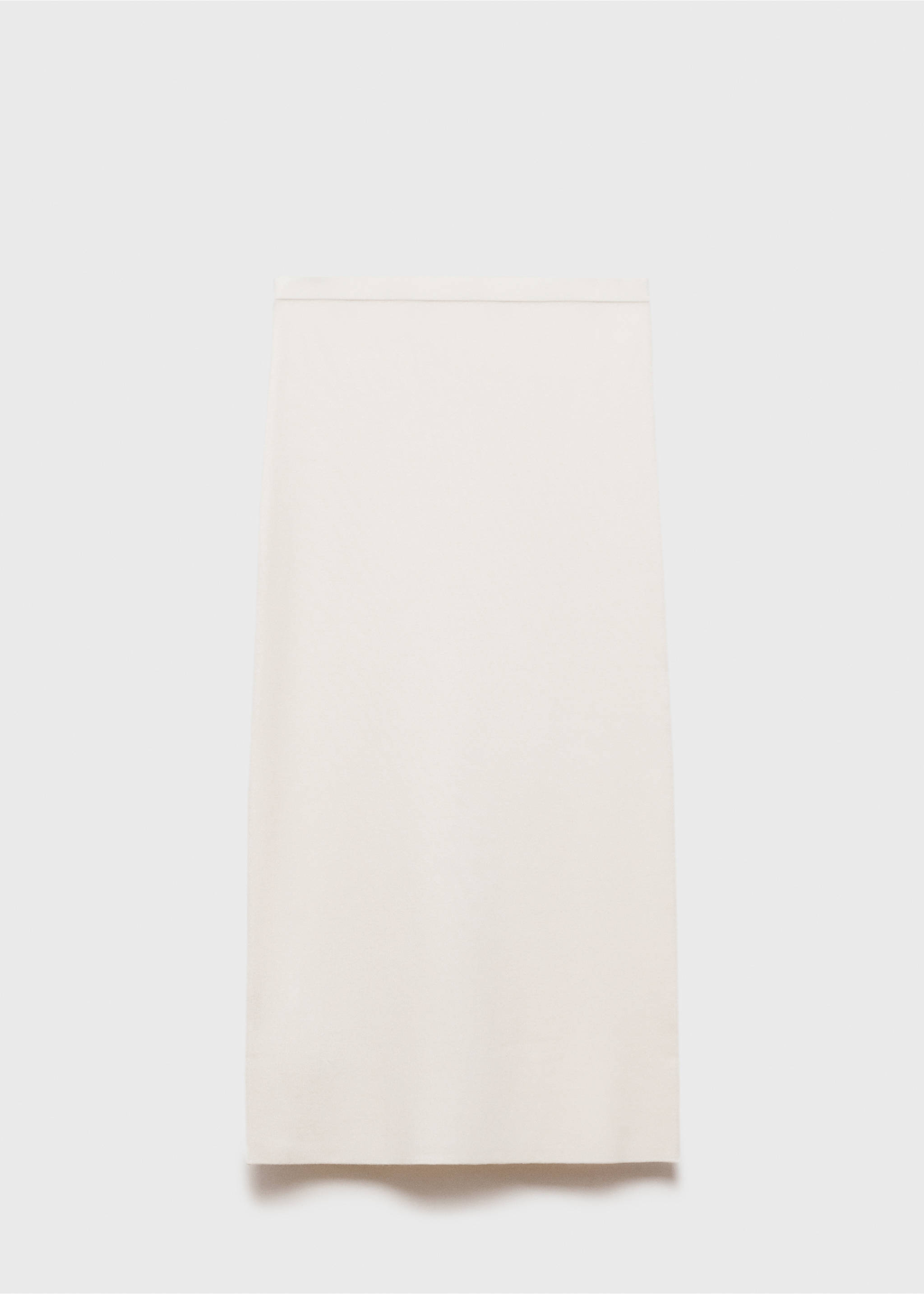 Fine knit midi skirt - Article without model, Ecru. Ref: 87084071-00.