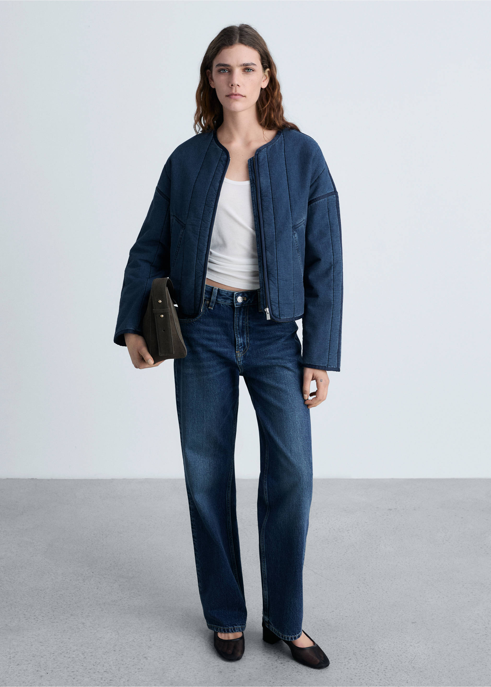 Quilted bomber jacket - General plane, Dark Blue. Ref: 87084072-00.