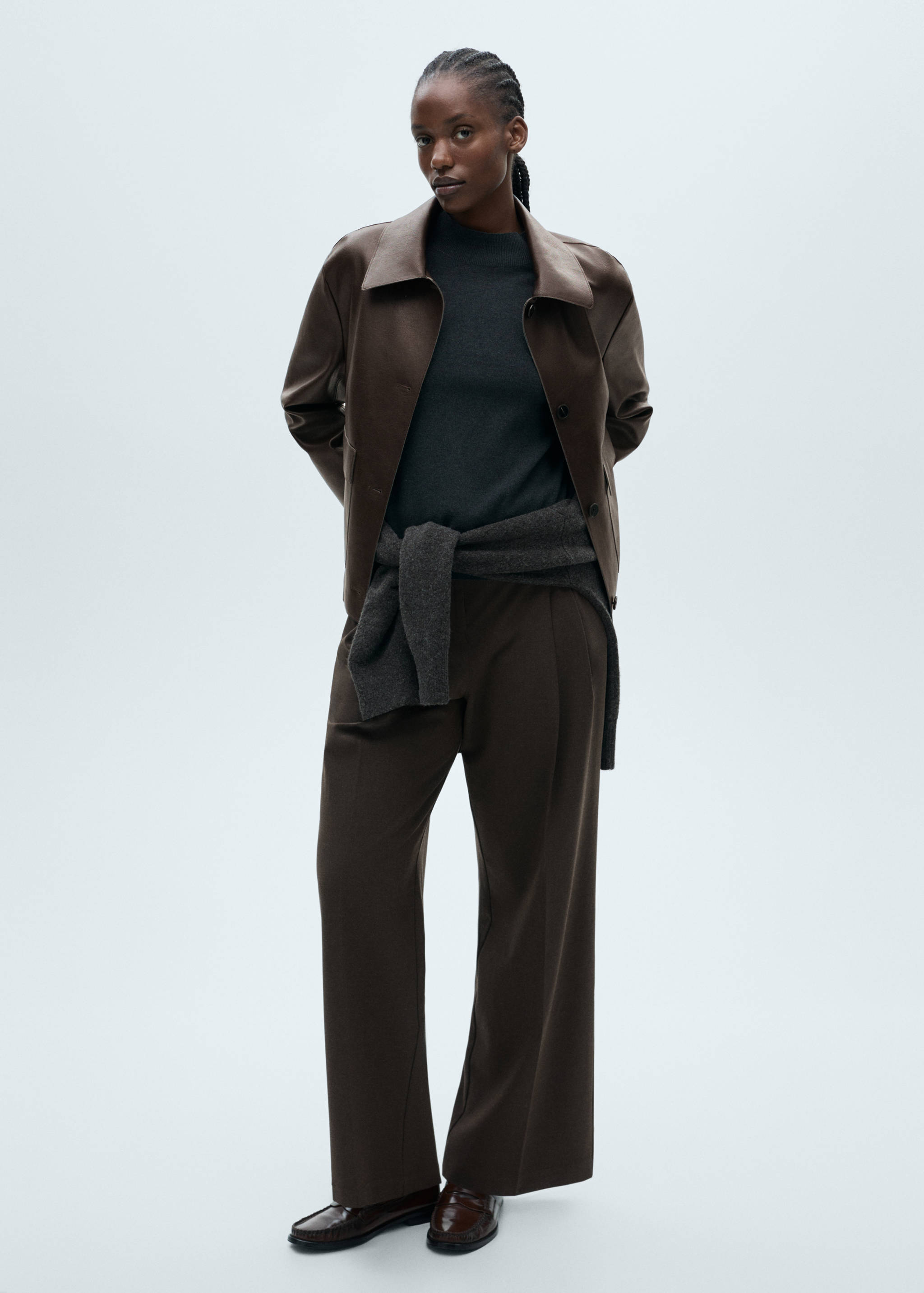 Faux-leather jacket with pockets - Details of the article 3