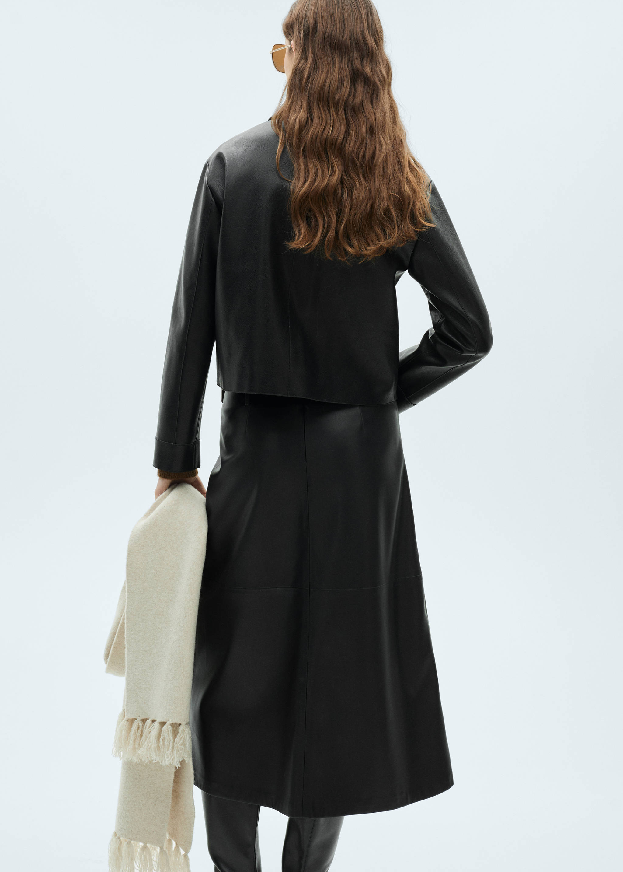 Chaqueta efecto piel bolsillos - Reverso del artículo