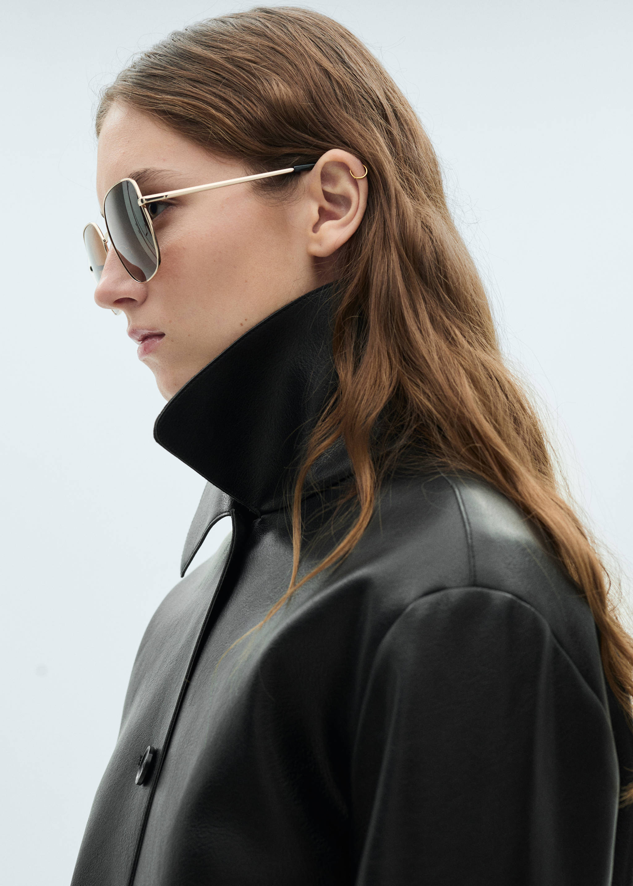 Chaqueta efecto piel bolsillos - Detalle del artículo 1