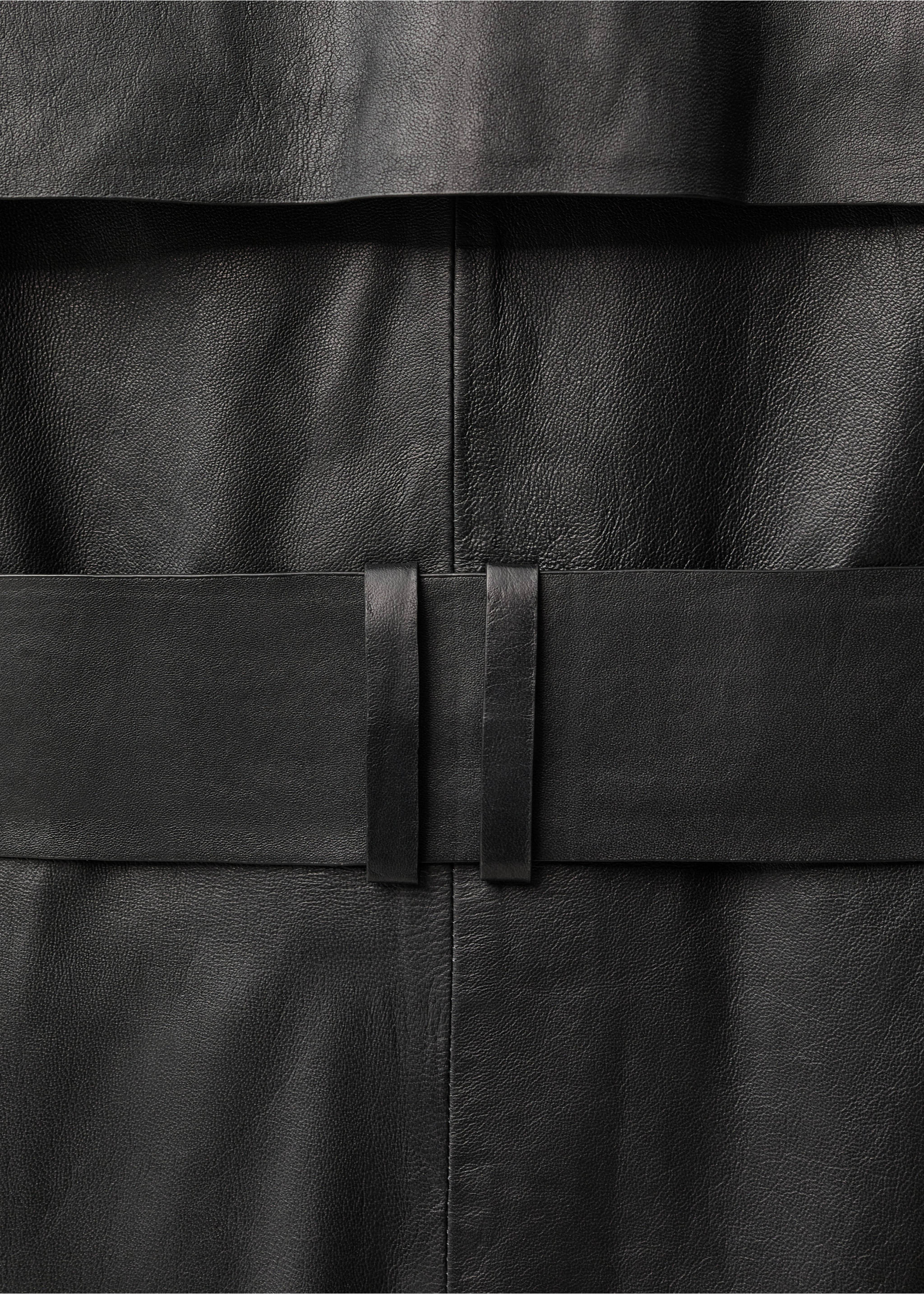 Trench piel cinturón - Detalle del artículo 0, Negro. Ref: 87084074-00.