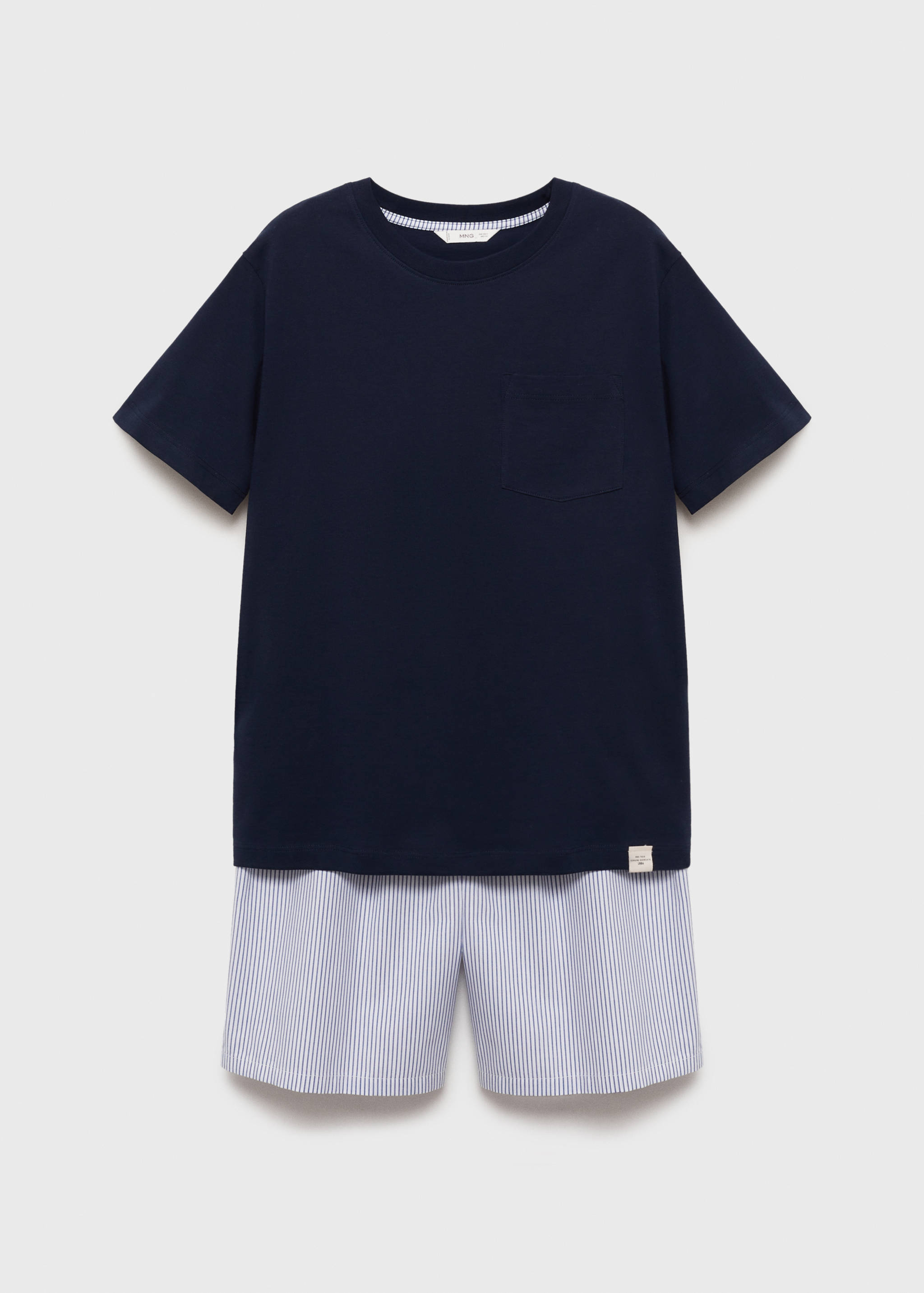 Pyjama court coton rayures - Article sans modèle